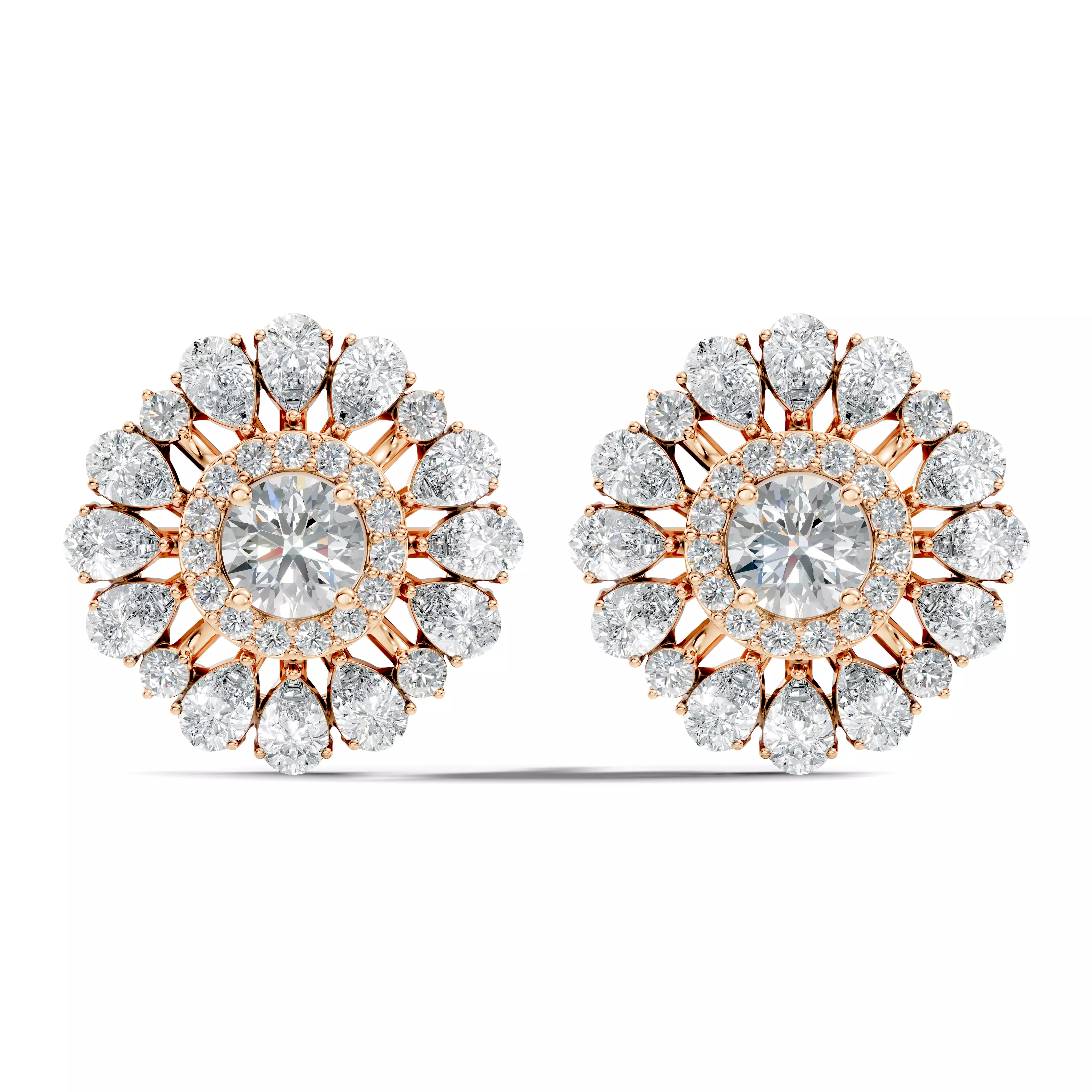 Solitaire Studs Earrings 3D print model