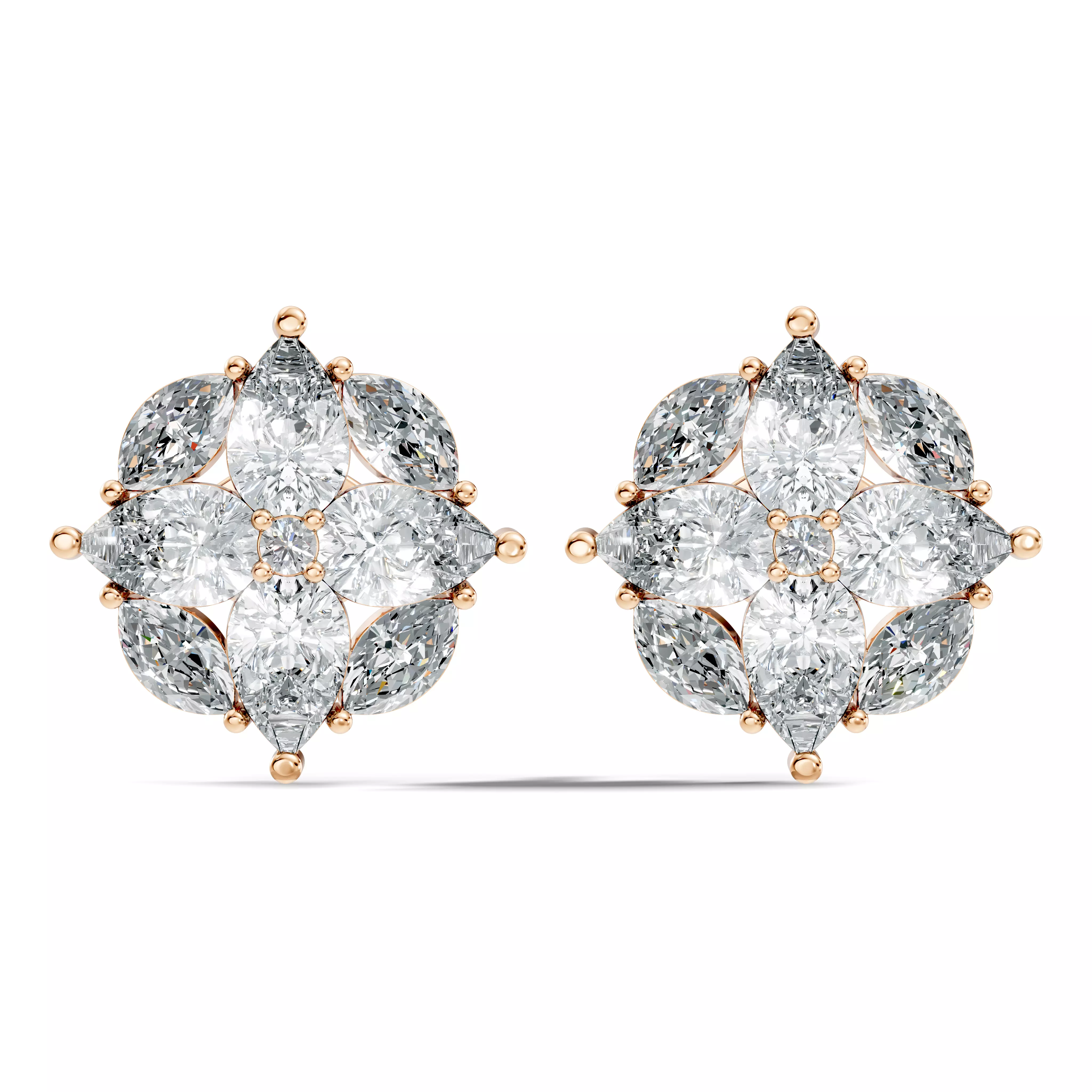 Solitaire Studs Earrings 3D print model