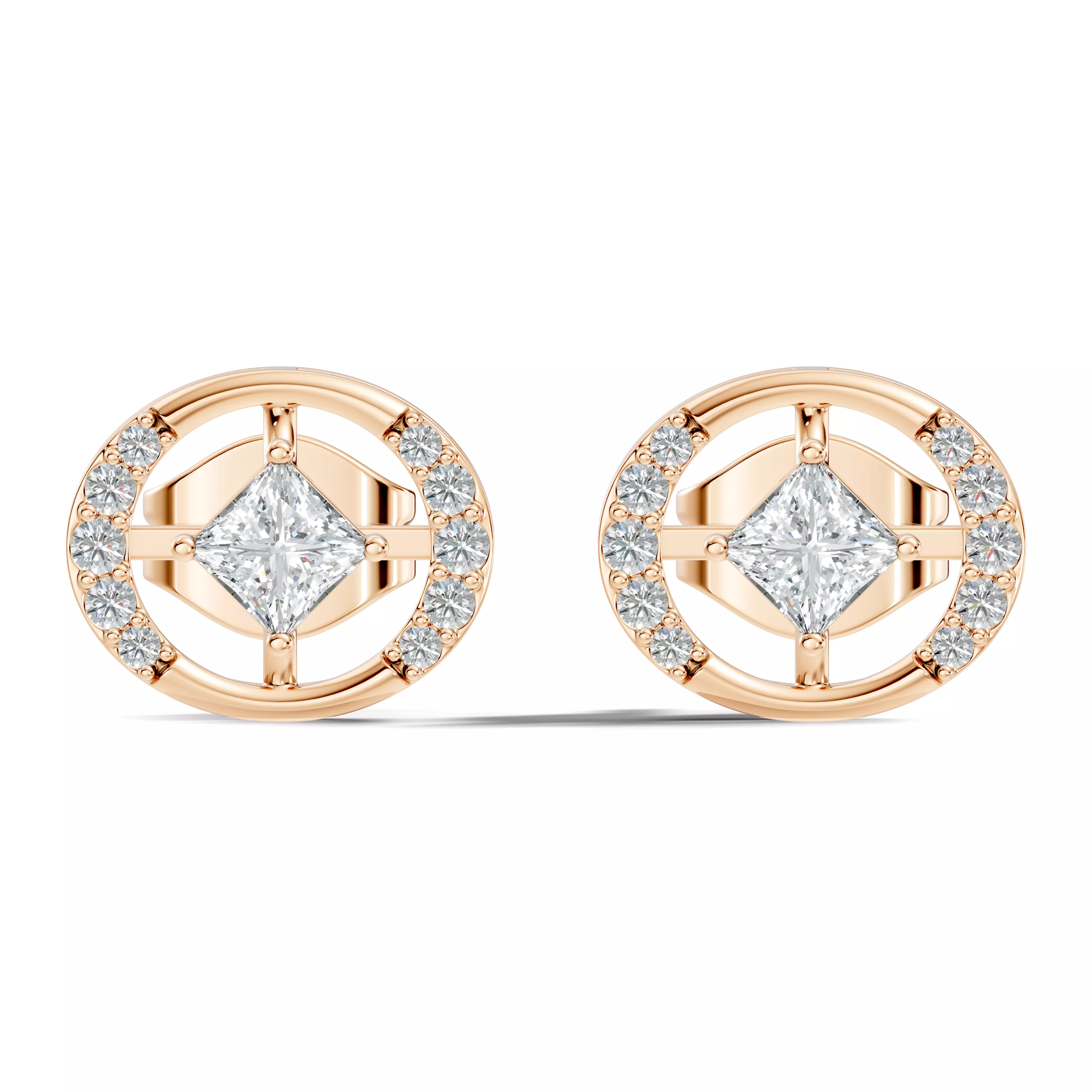 Solitaire Studs Earrings 3D print model