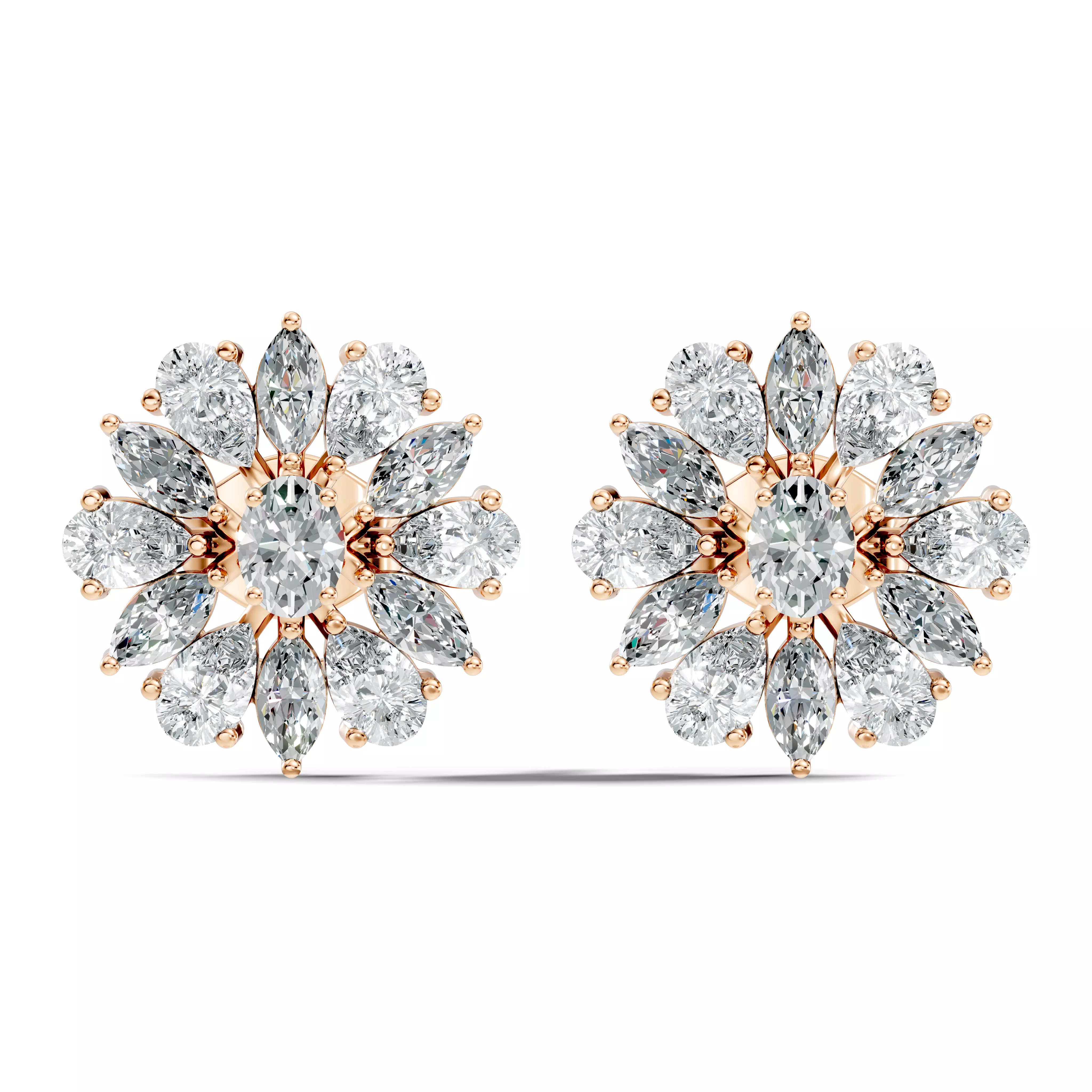 Solitaire Studs Earrings 3D print model