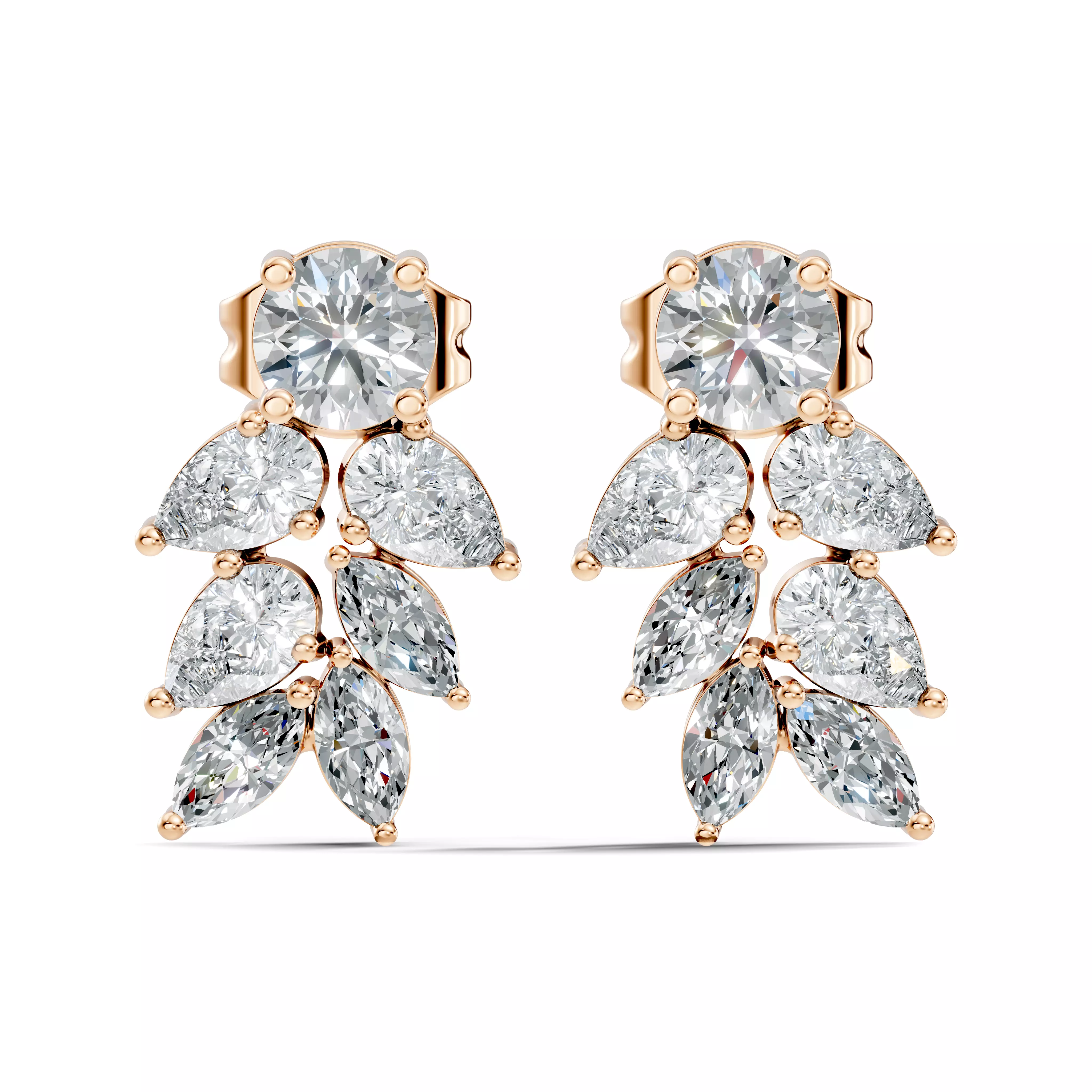 Solitaire Studs Earrings 3D print model
