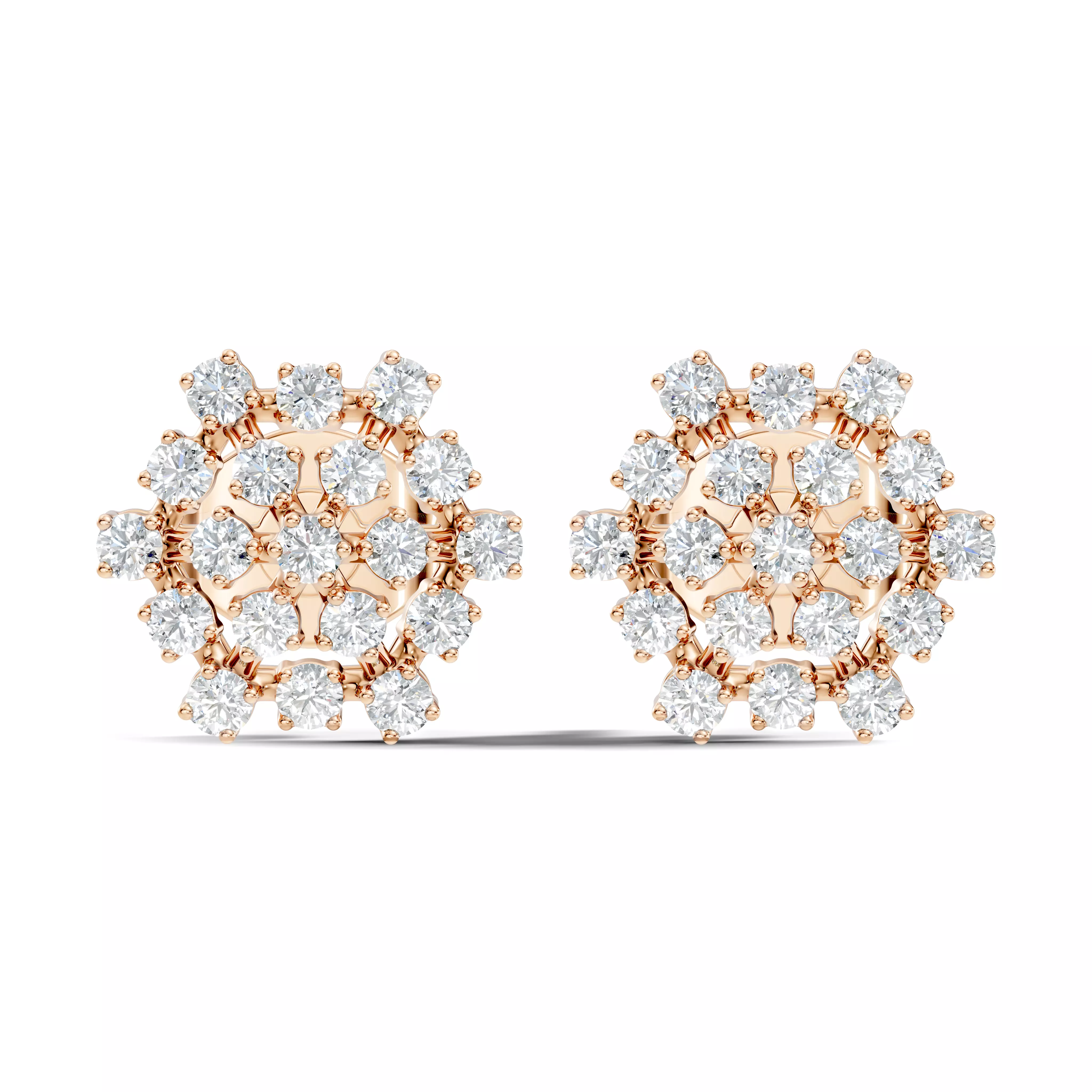 Solitaire Studs Earrings 3D print model