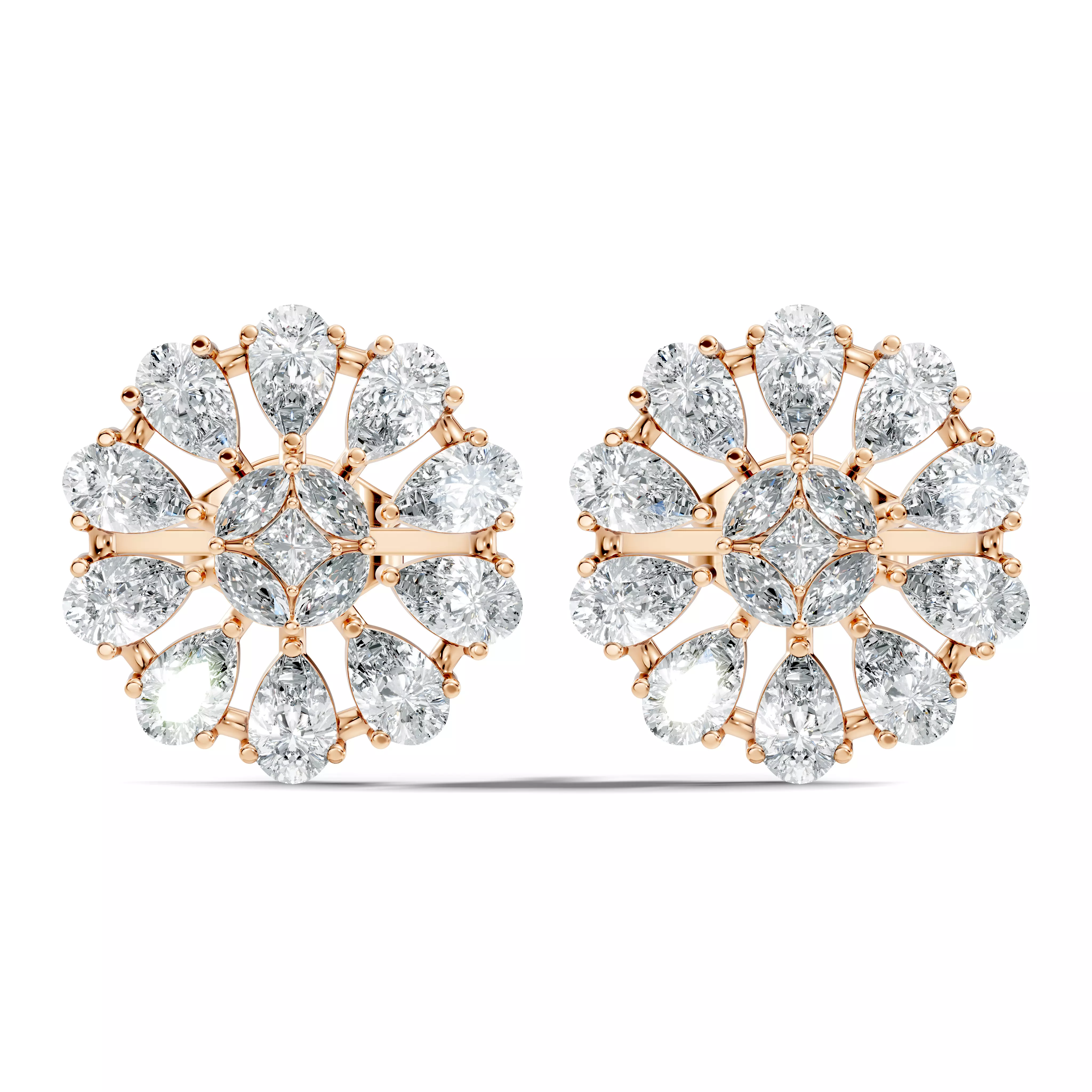 Solitaire Studs Earrings 3D print model