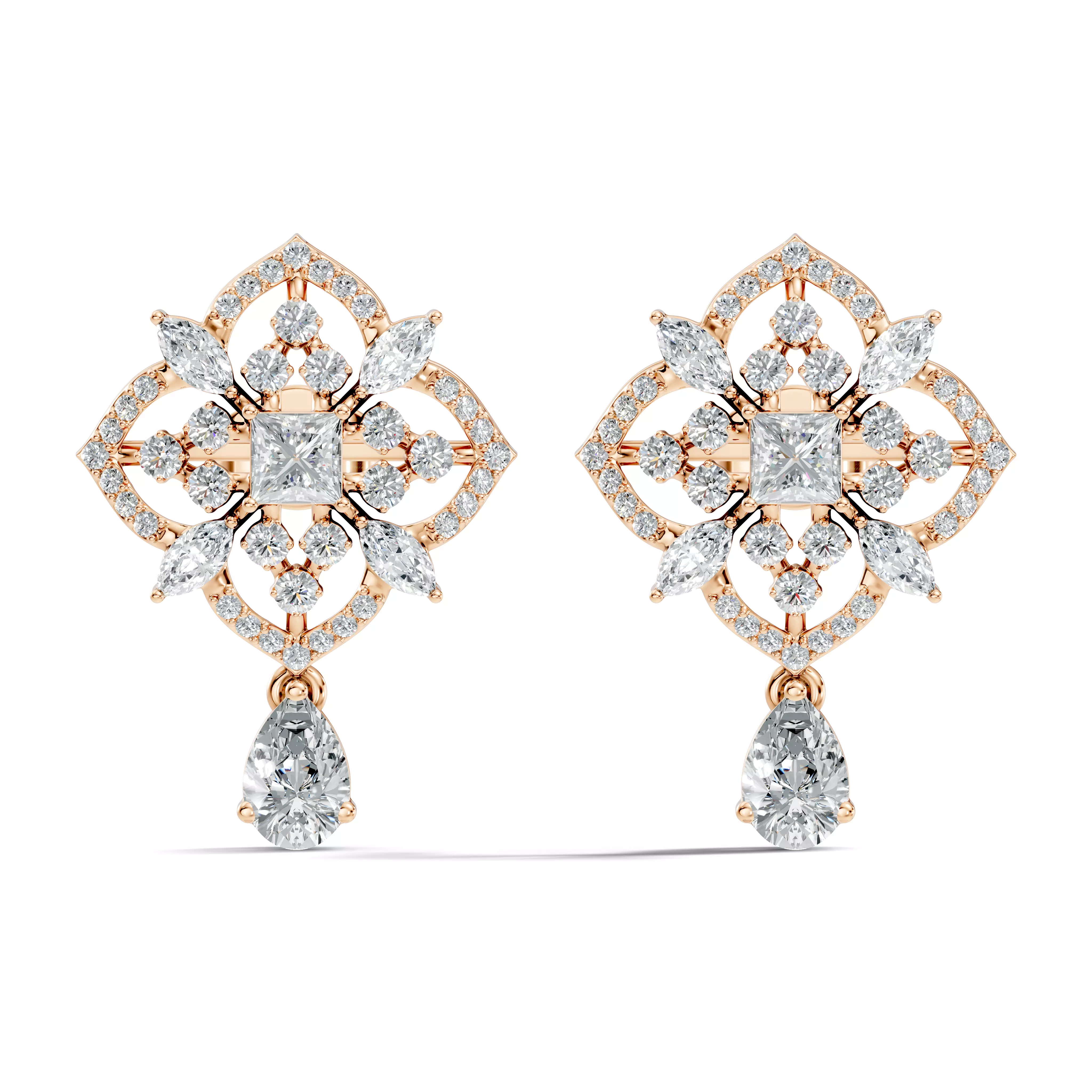 Solitaire Studs Earrings 3D print model