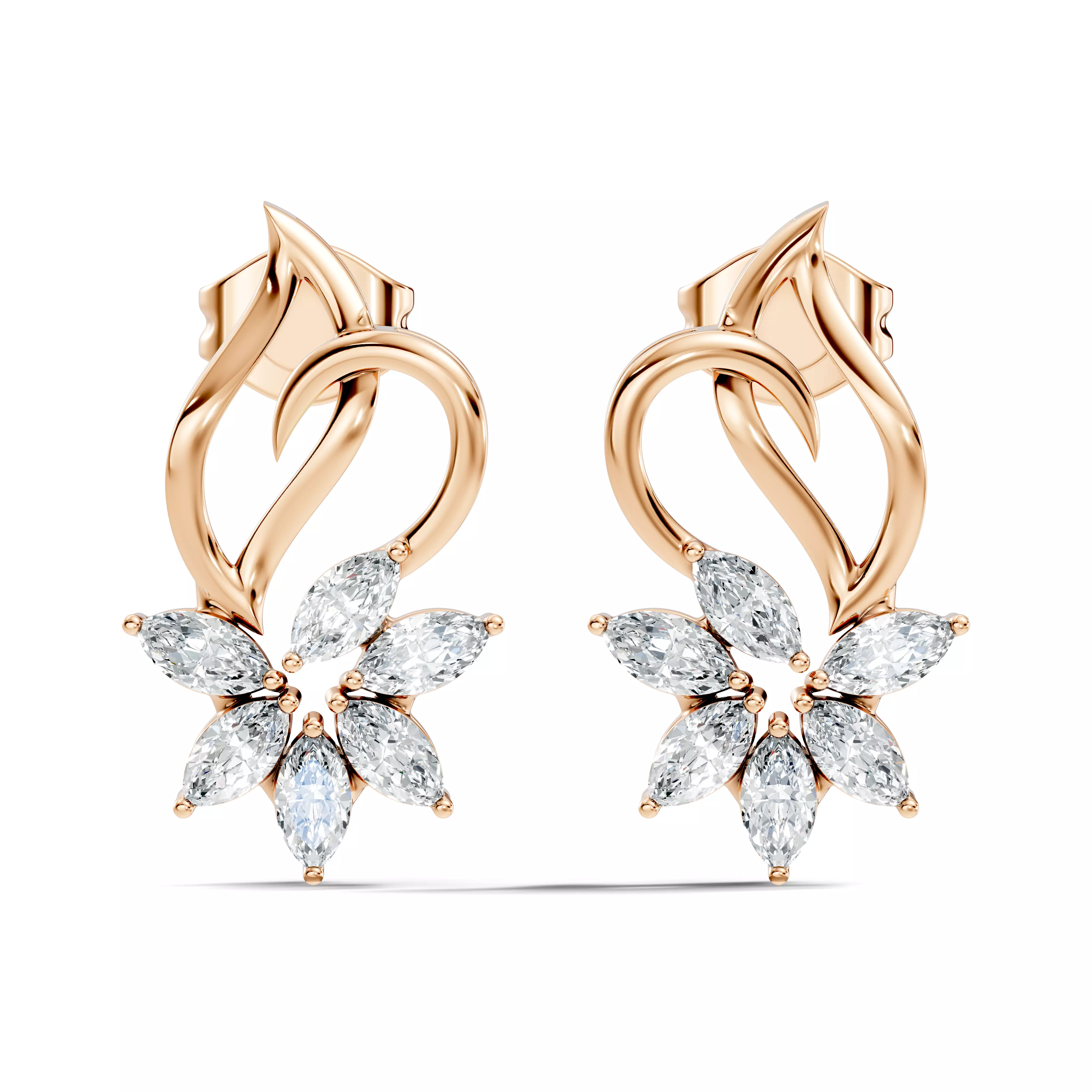 Solitaire Studs Earrings 3D print model