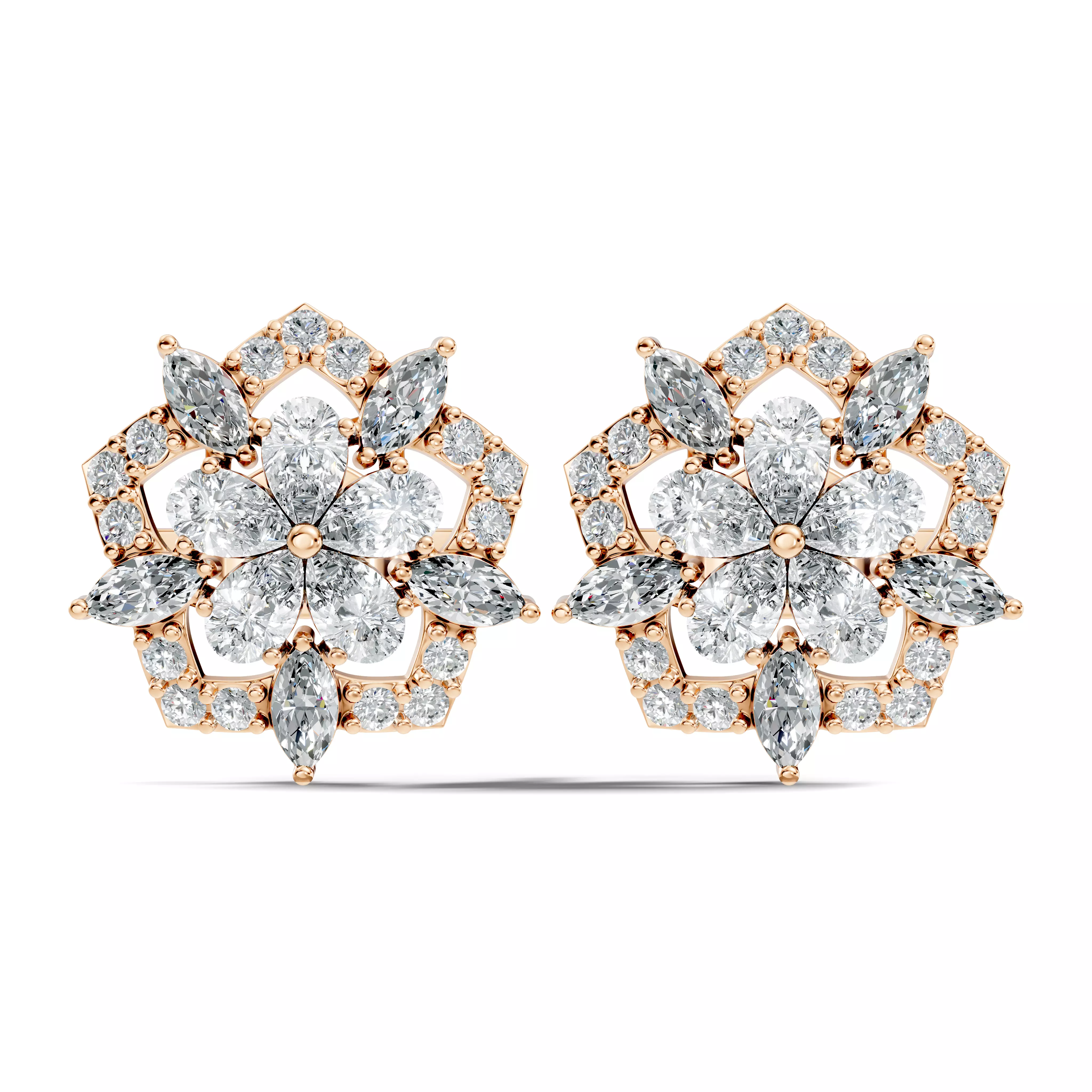 Solitaire Studs Earrings 3D print model