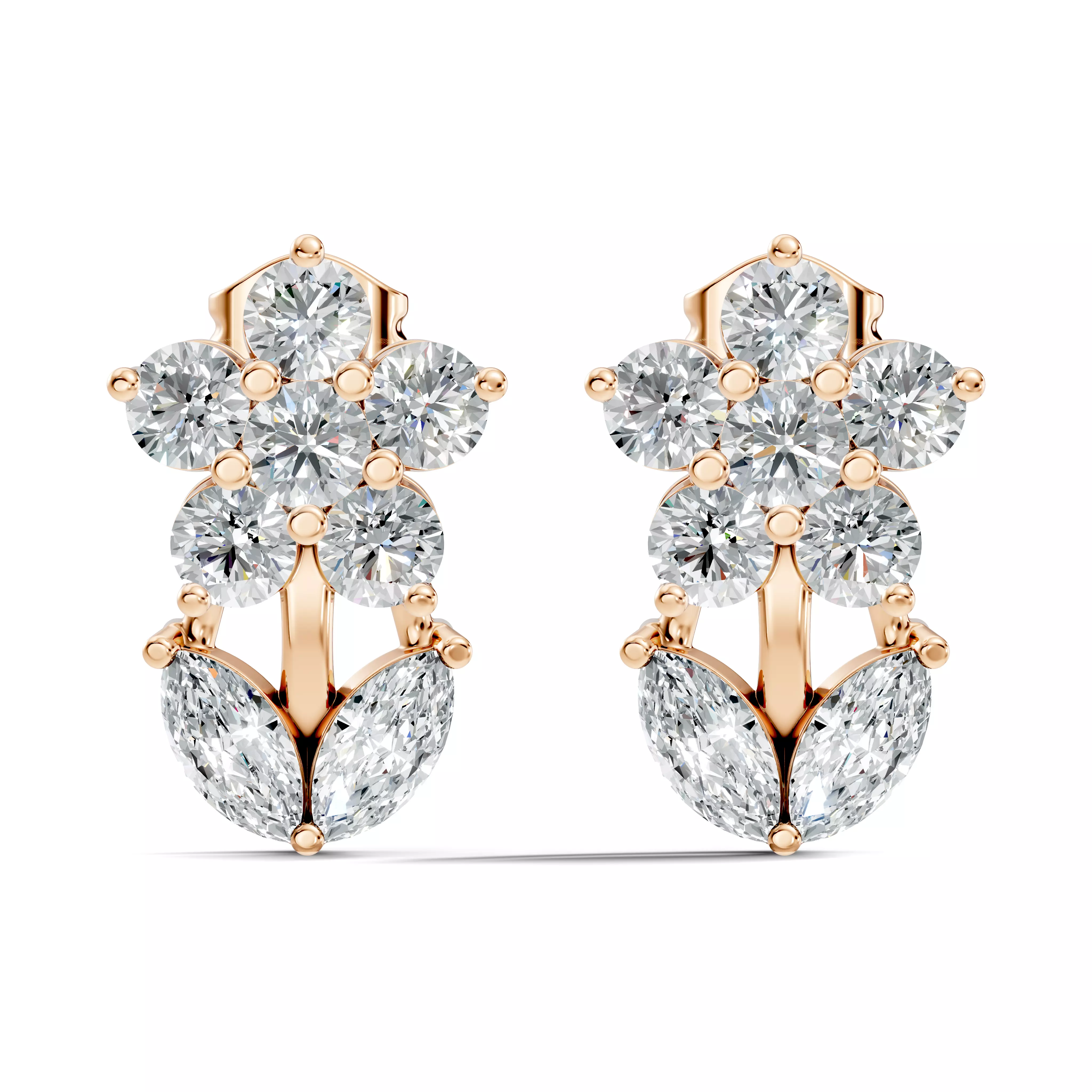 Solitaire Studs Earrings 3D print model