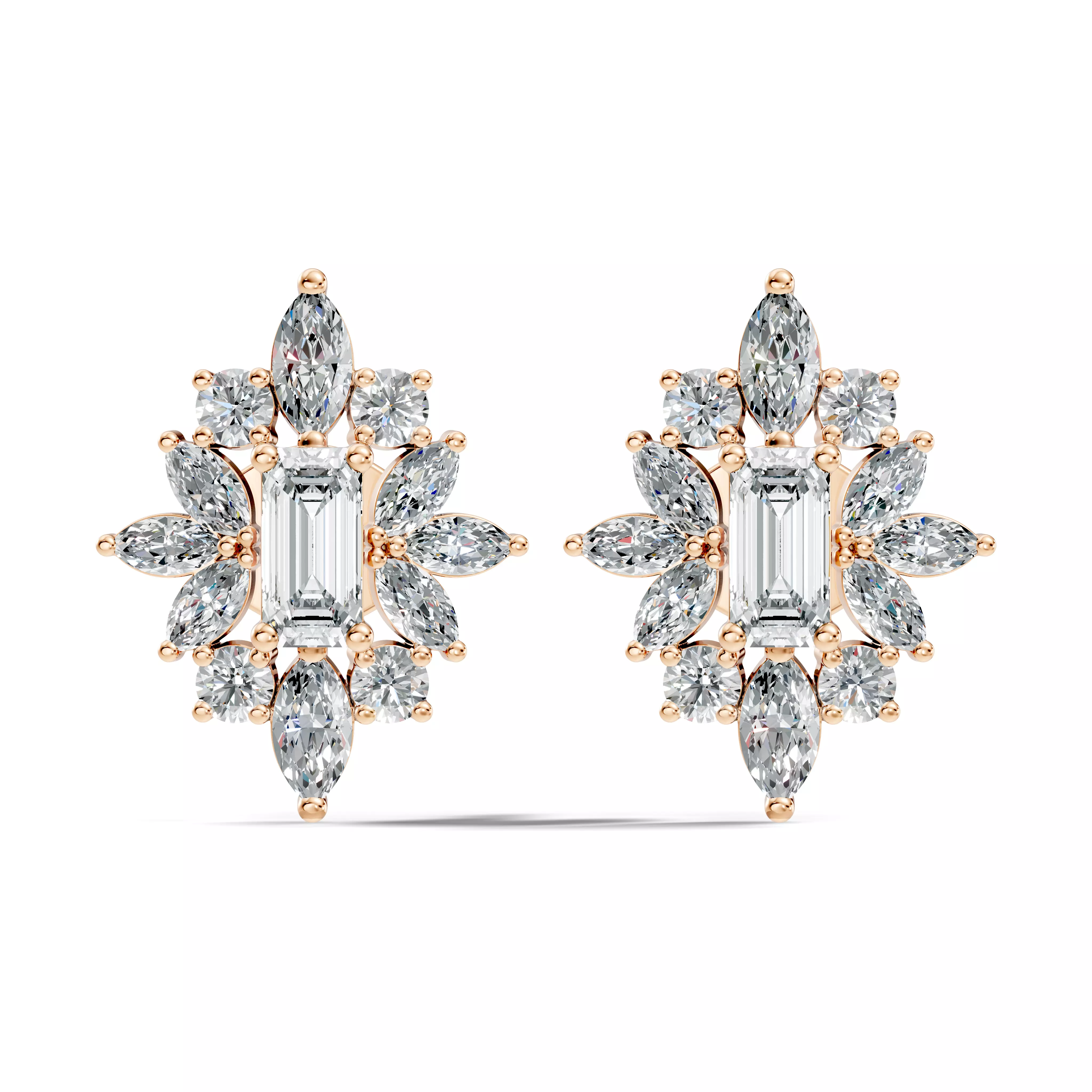 Solitaire Studs Earrings 3D print model