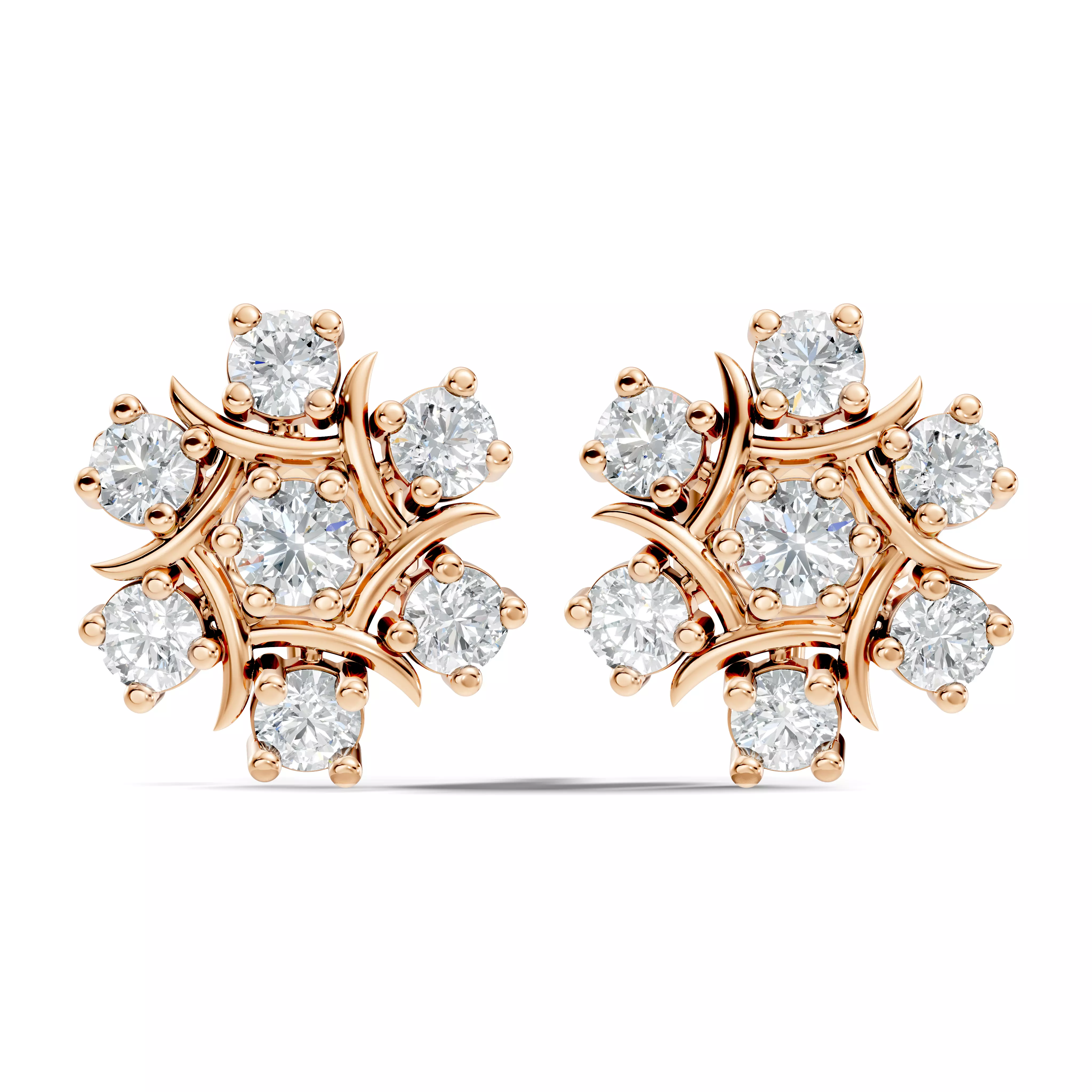 Solitaire Studs Earrings 3D print model