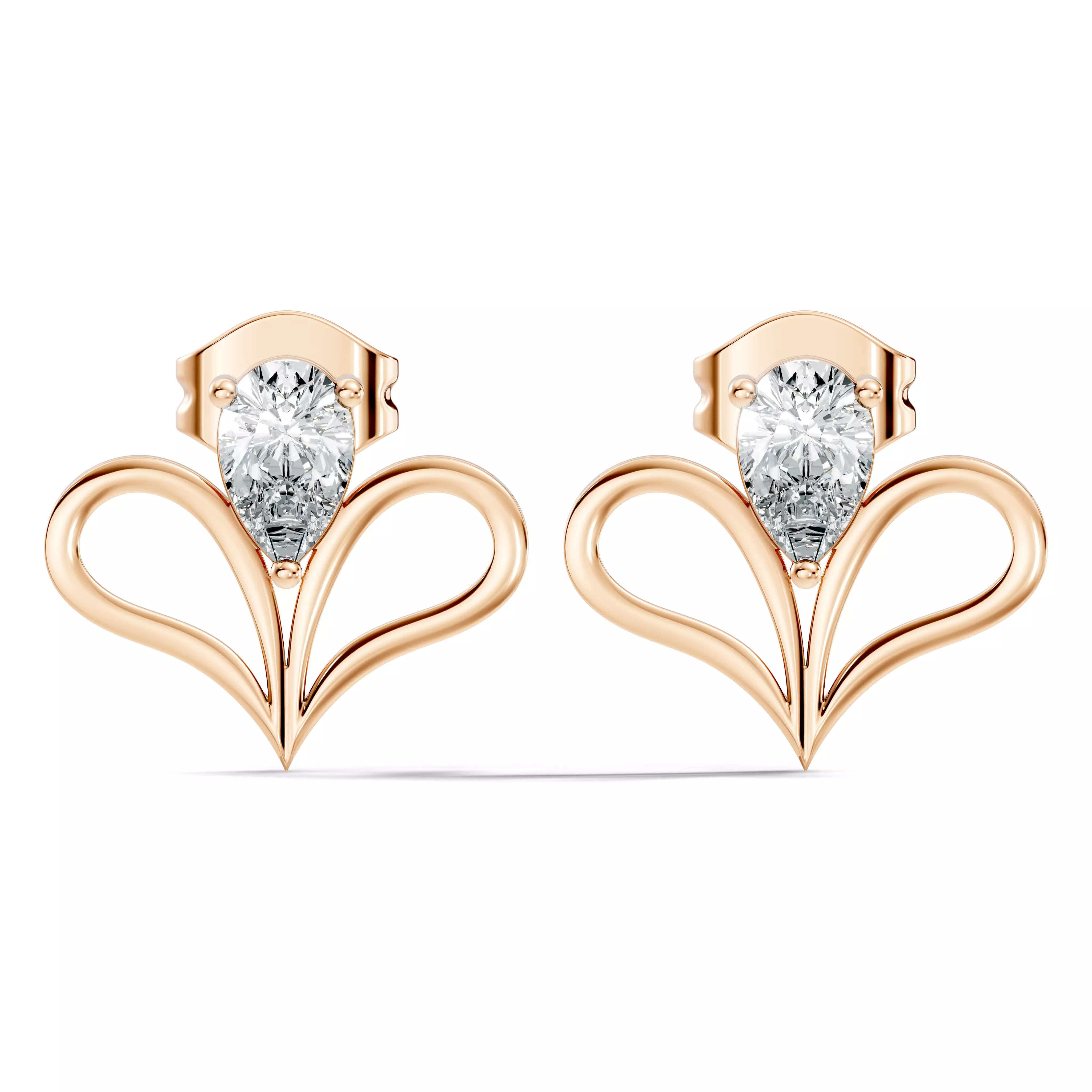 Solitaire Studs Earrings 3D print model