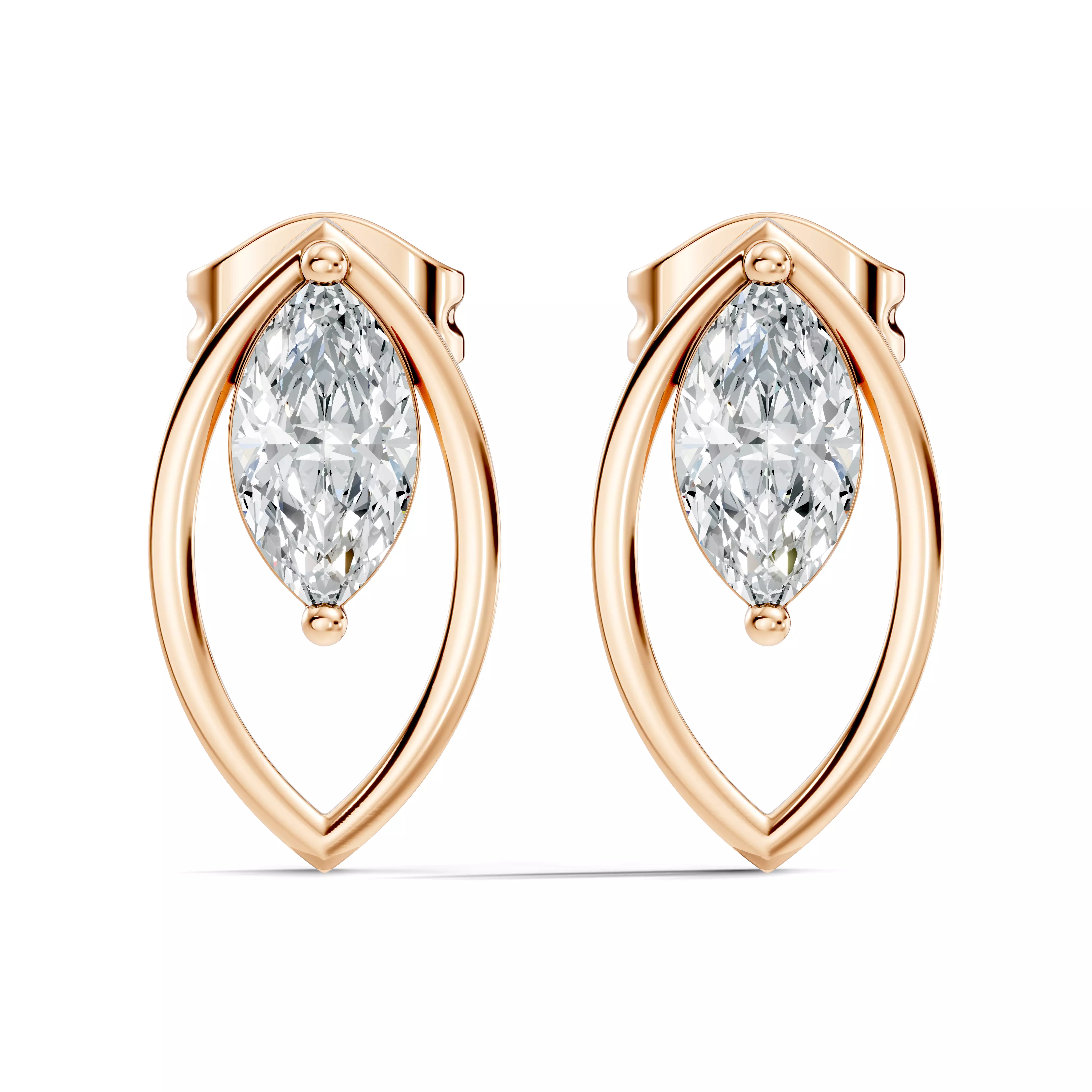 Solitaire Studs Earrings 3D print model