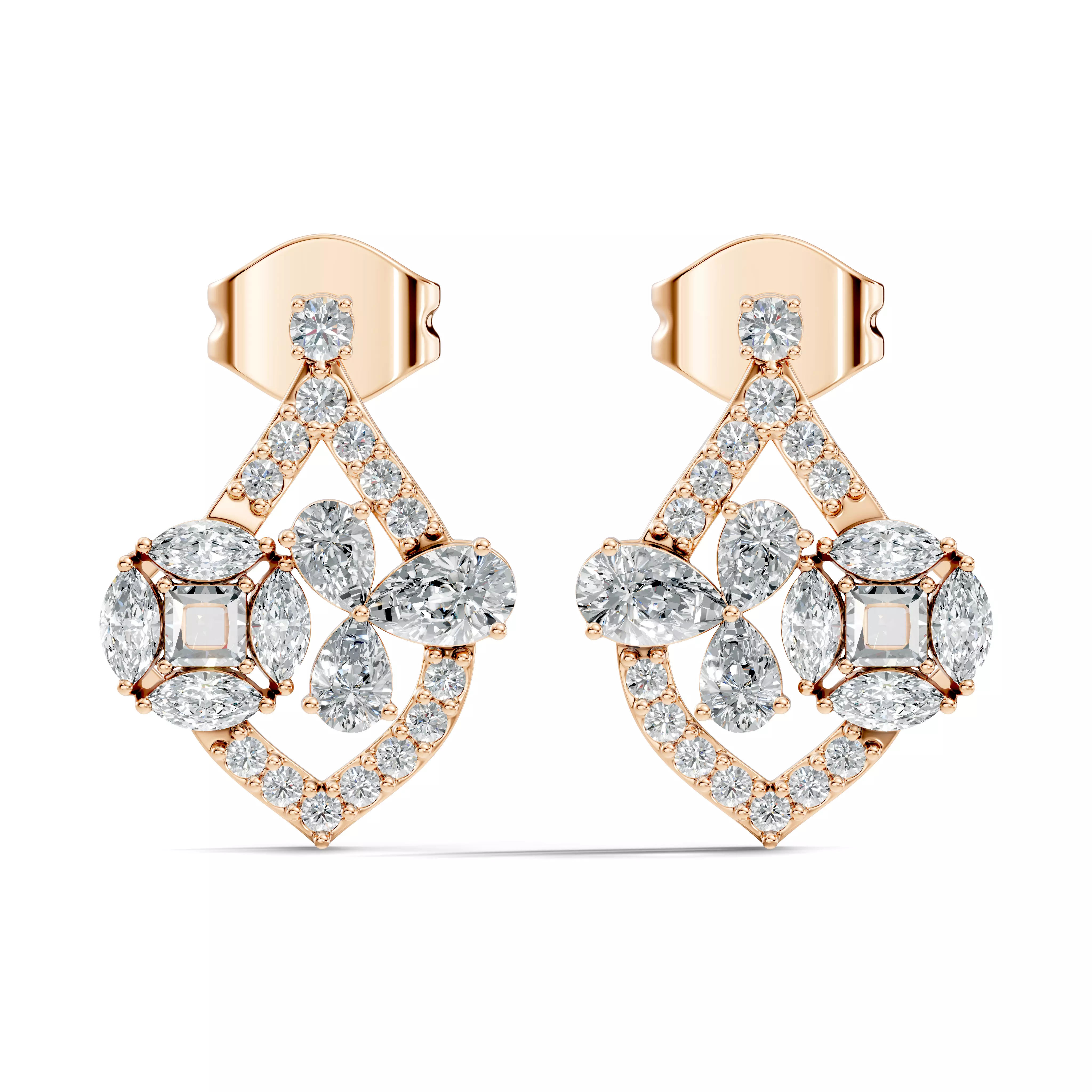 Solitaire Studs Earrings 3D print model