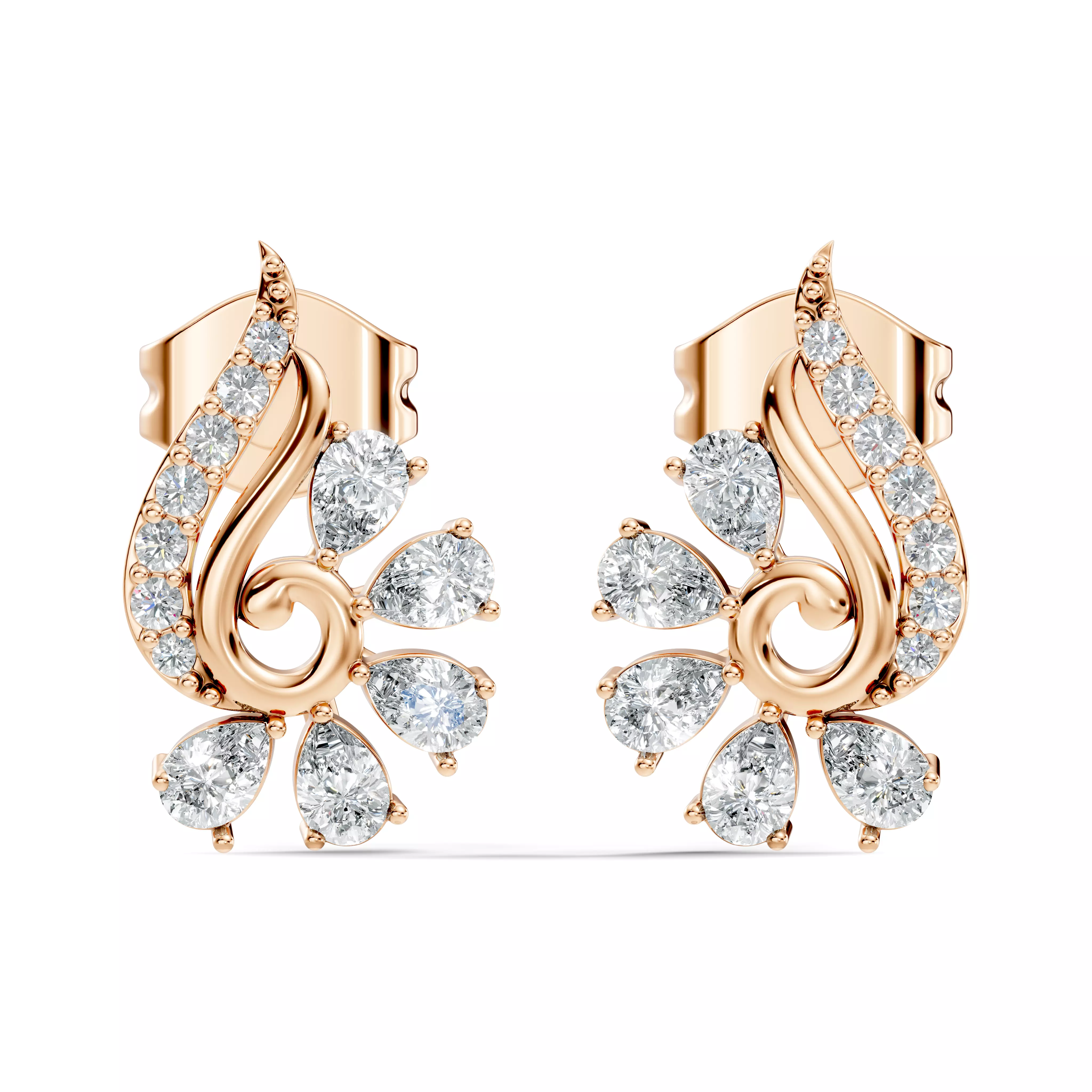 Solitaire Studs Earrings 3D print model