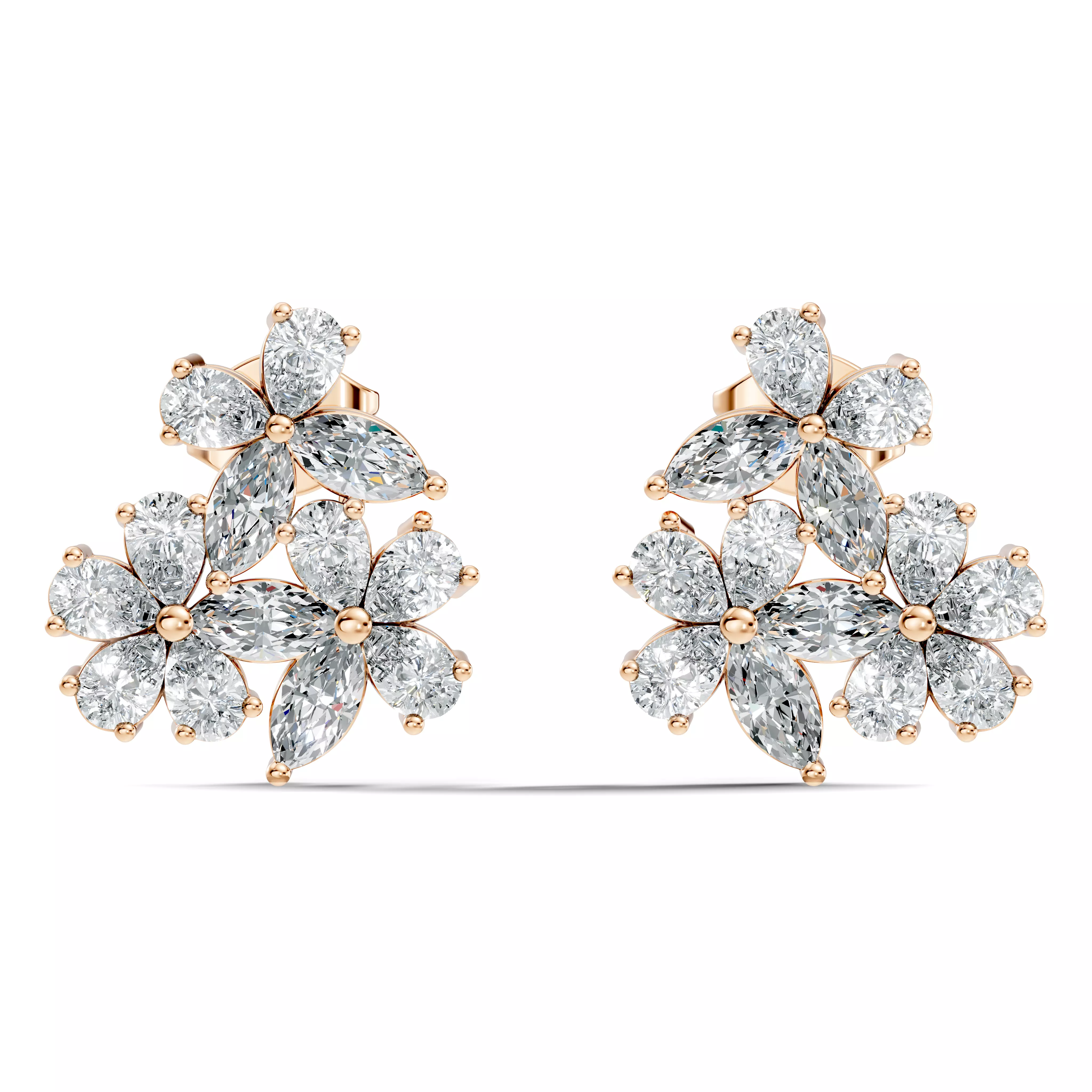 Solitaire Studs Earrings 3D print model