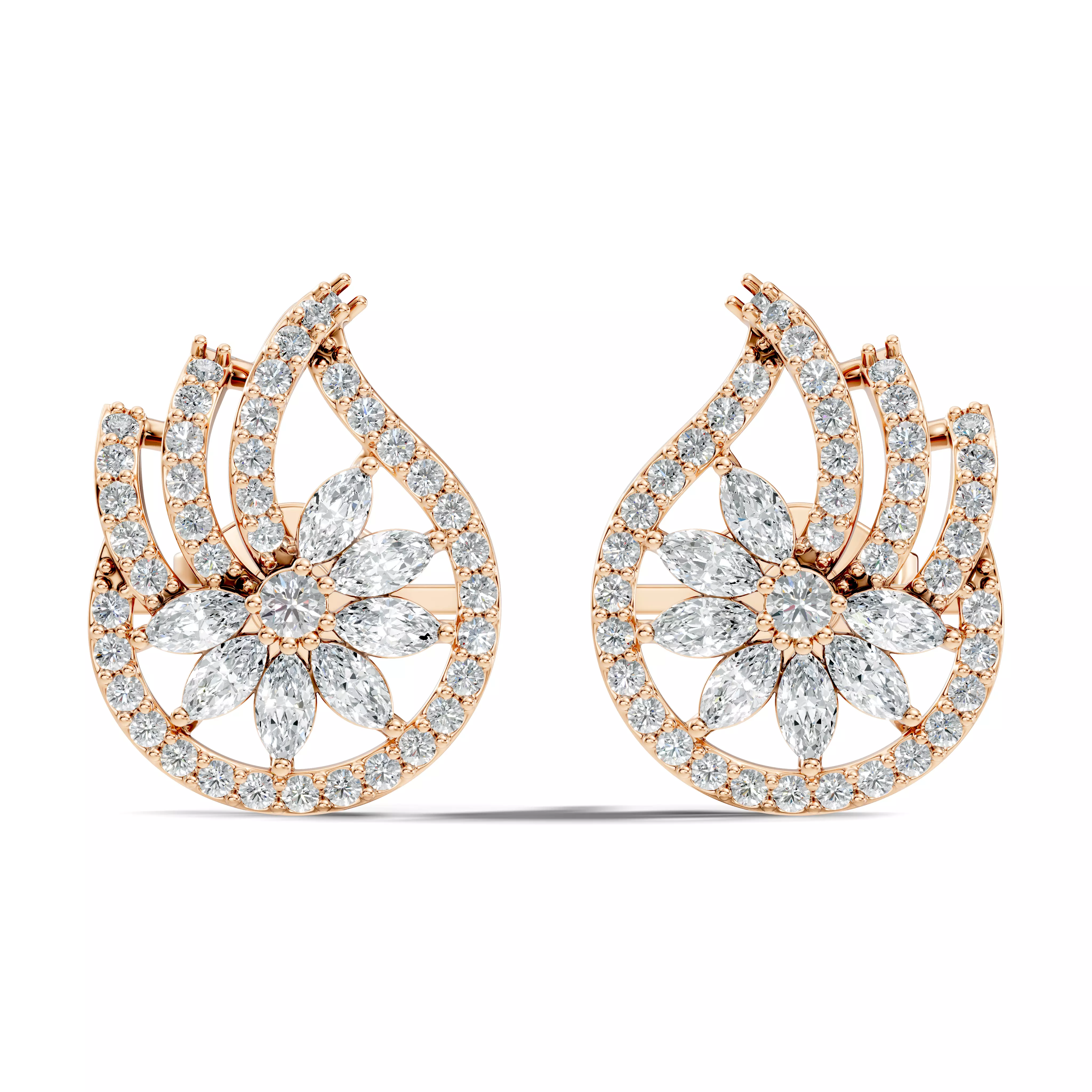 Solitaire Studs Earrings 3D print model