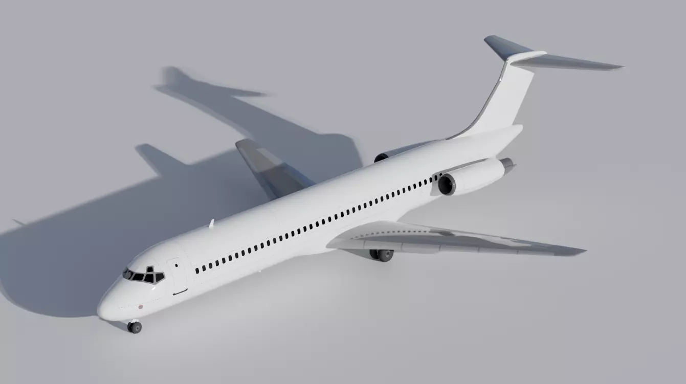 McDonnell Douglas DC-9-40 Low-poly 3D model