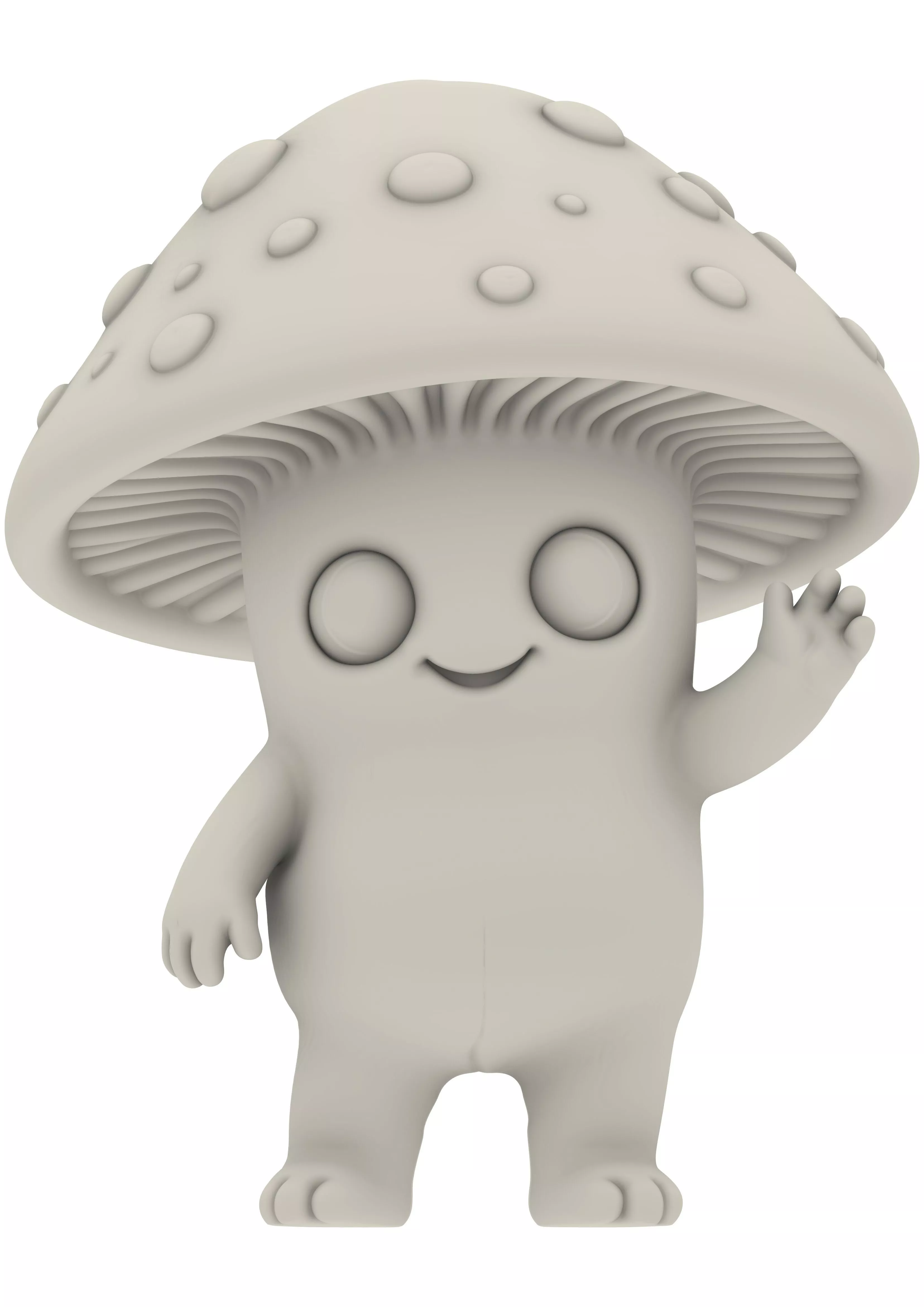 Axolotl Dragon Mushroom Turtle Chibi Animal 3D print model