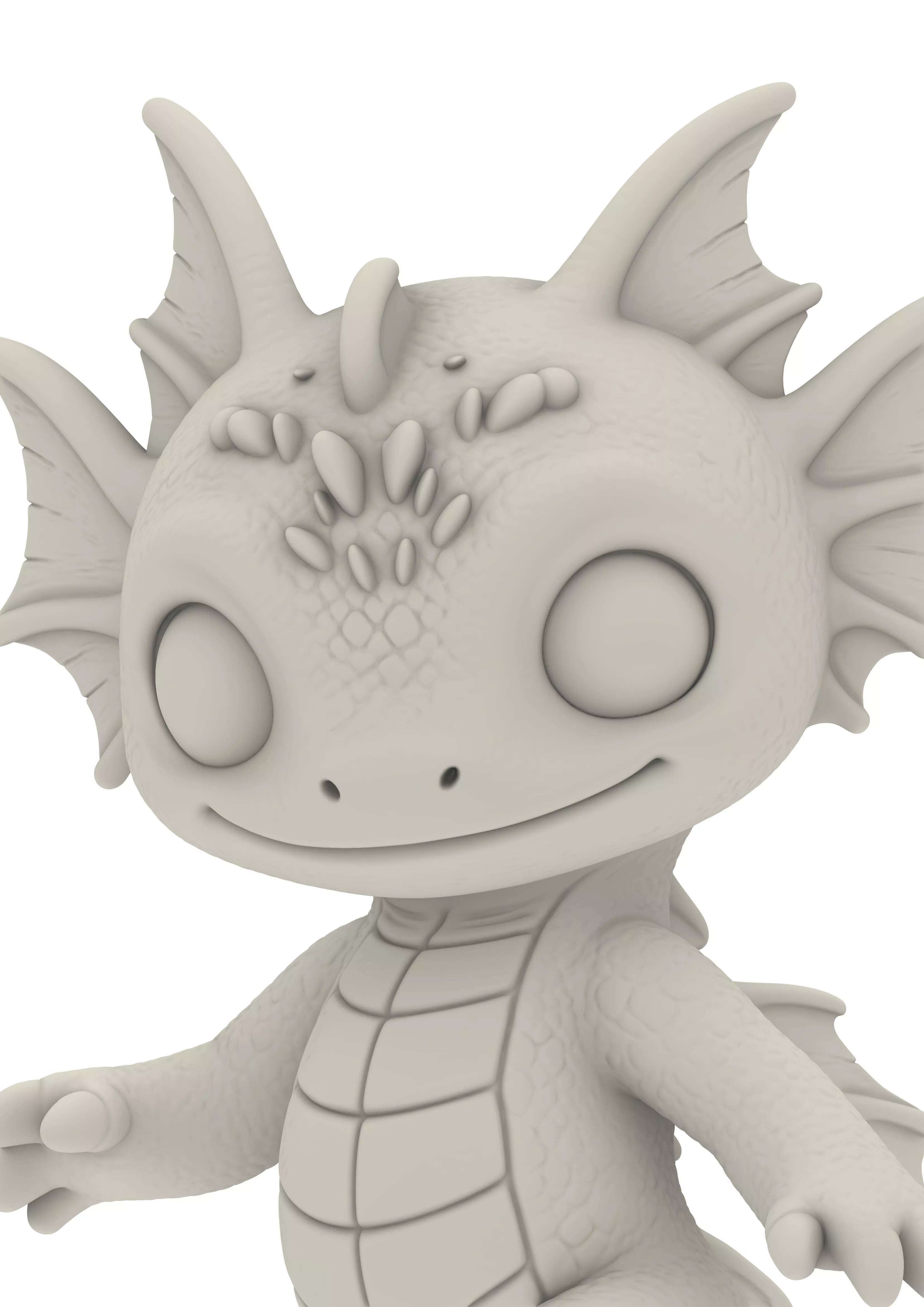 Axolotl Dragon Mushroom Turtle Chibi Animal 3D print model