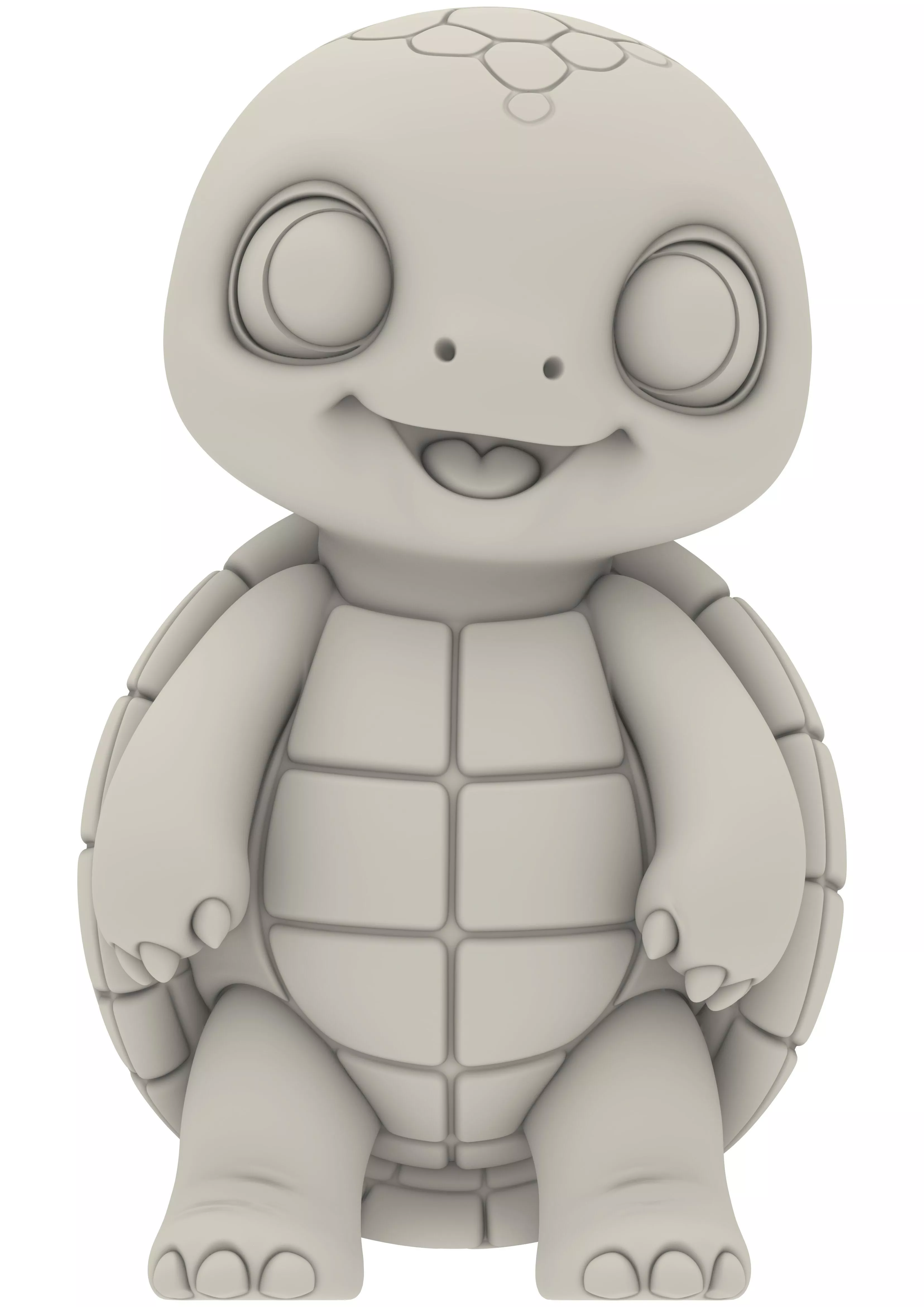 Axolotl Dragon Mushroom Turtle Chibi Animal 3D print model