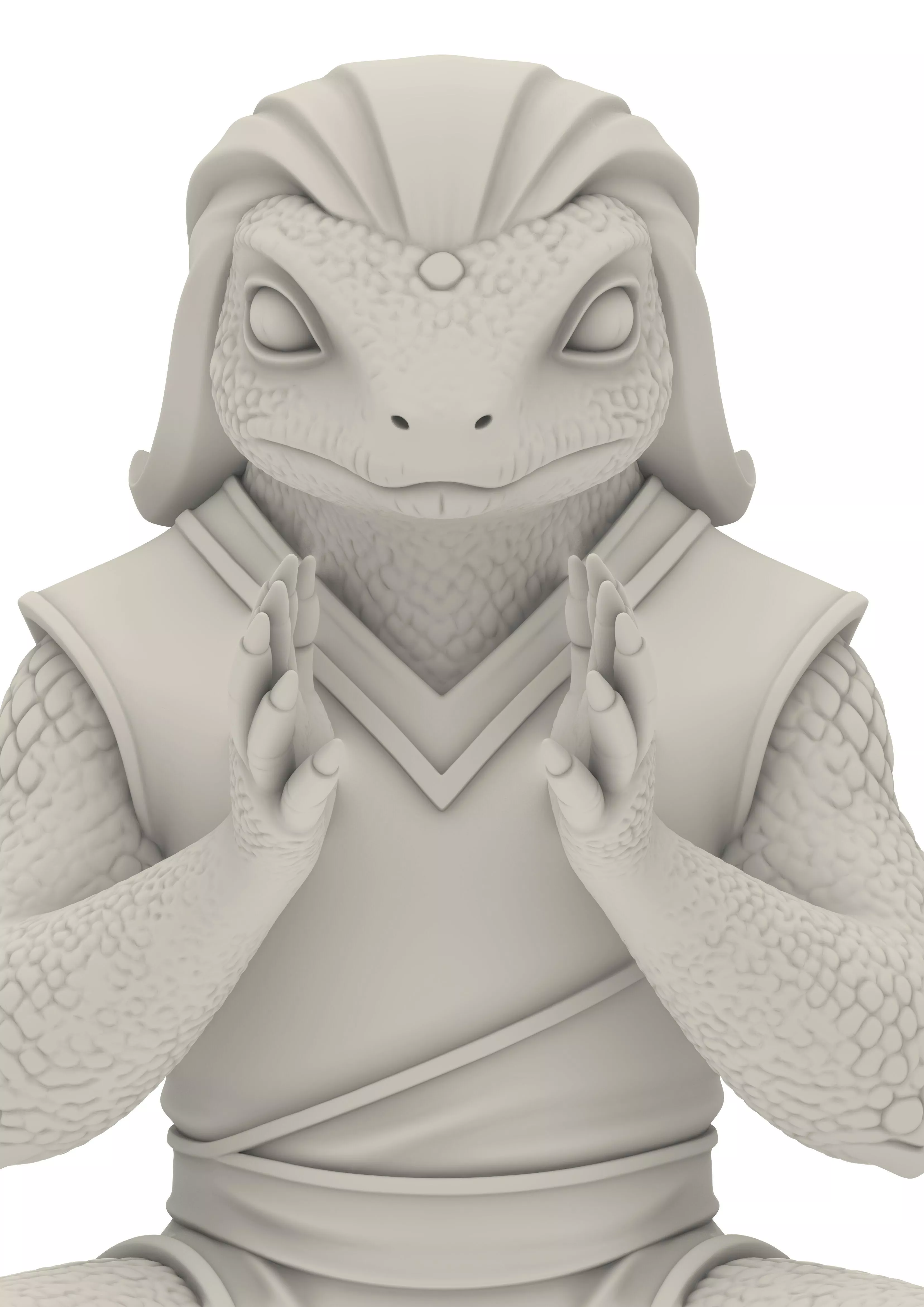 Reptile Warriors Lizard Snake Dragon Chibi 3D print model