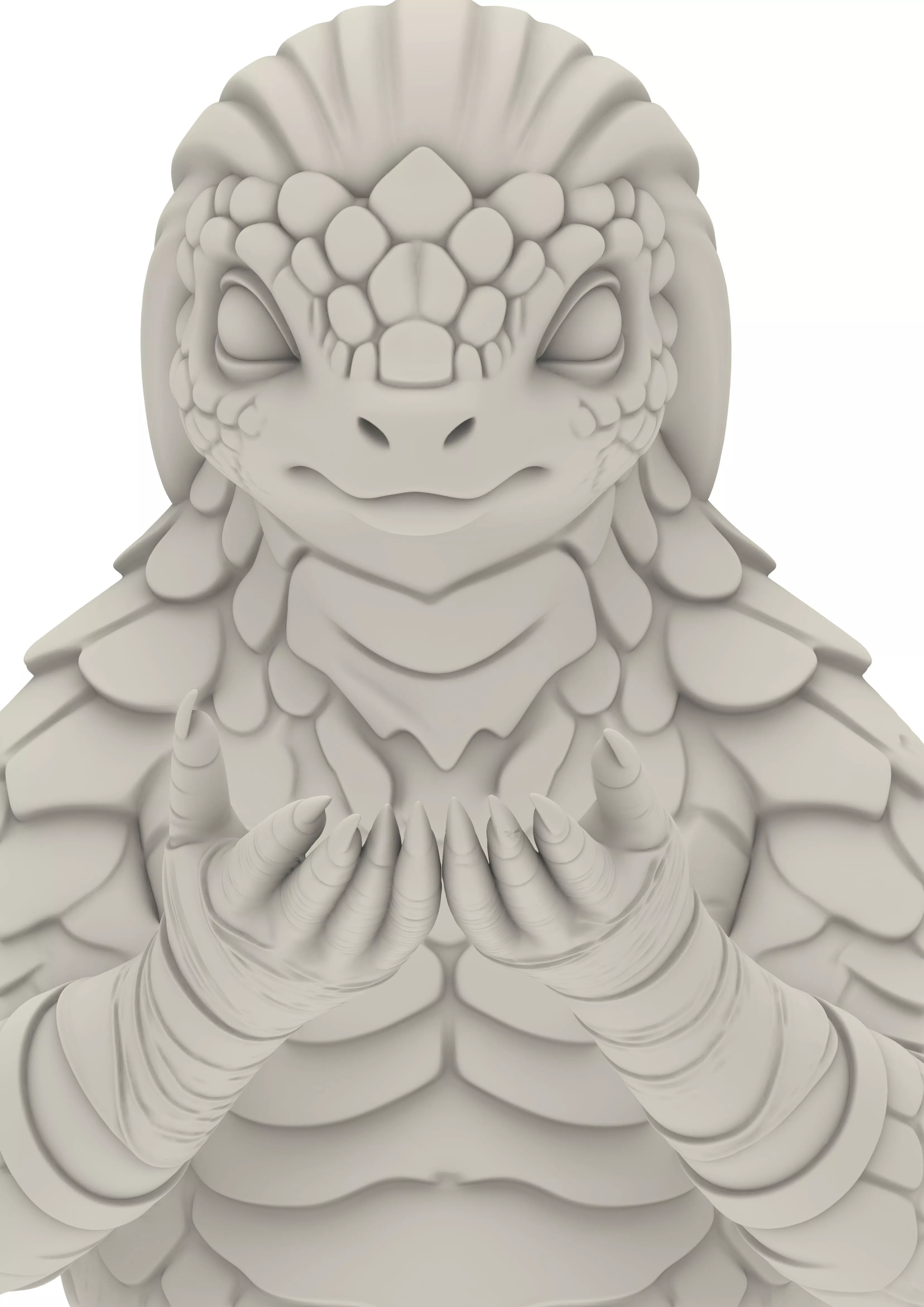 Reptile Warriors Lizard Snake Dragon Chibi 3D print model