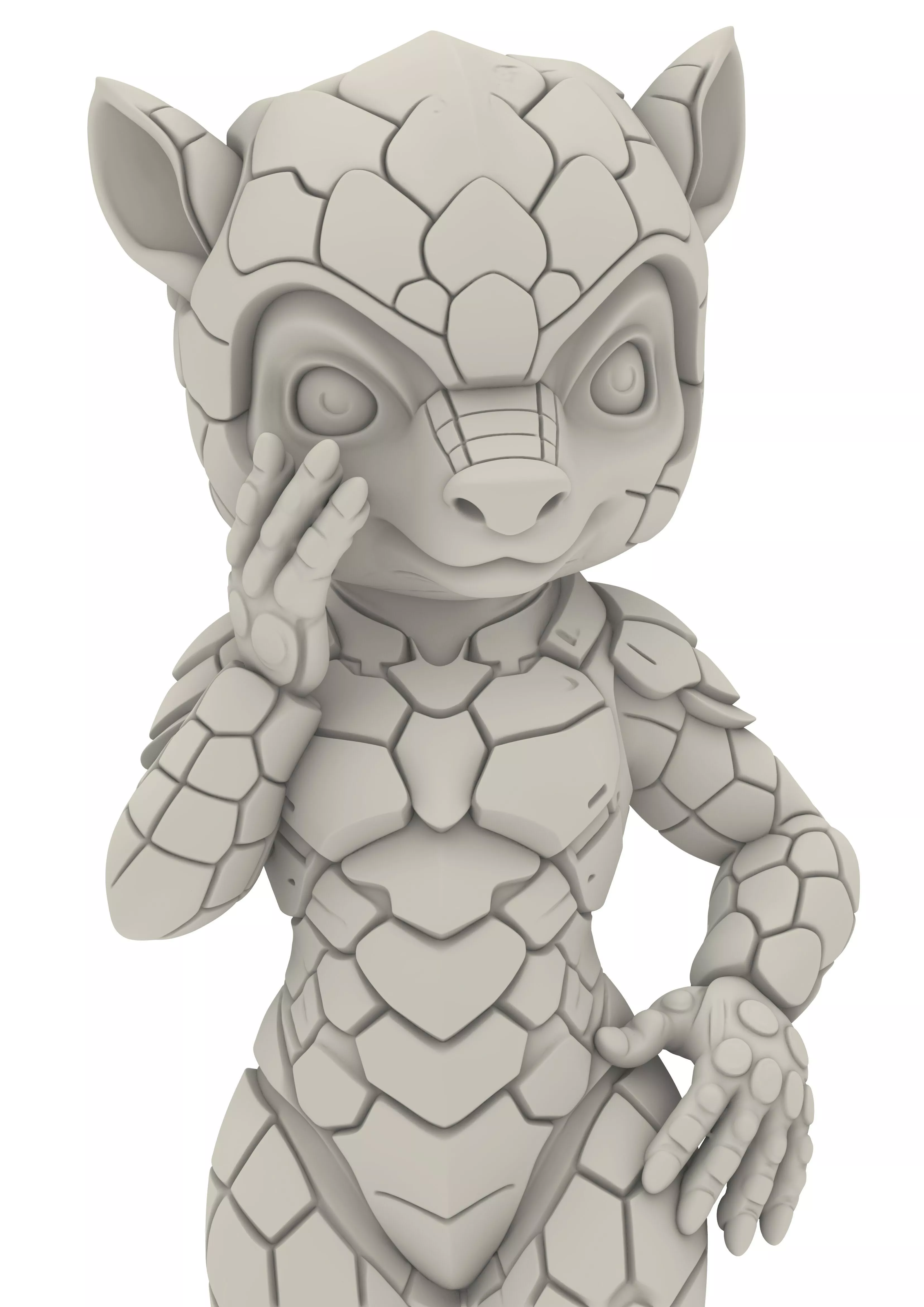 Reptile Warriors Lizard Snake Dragon Chibi 3D print model