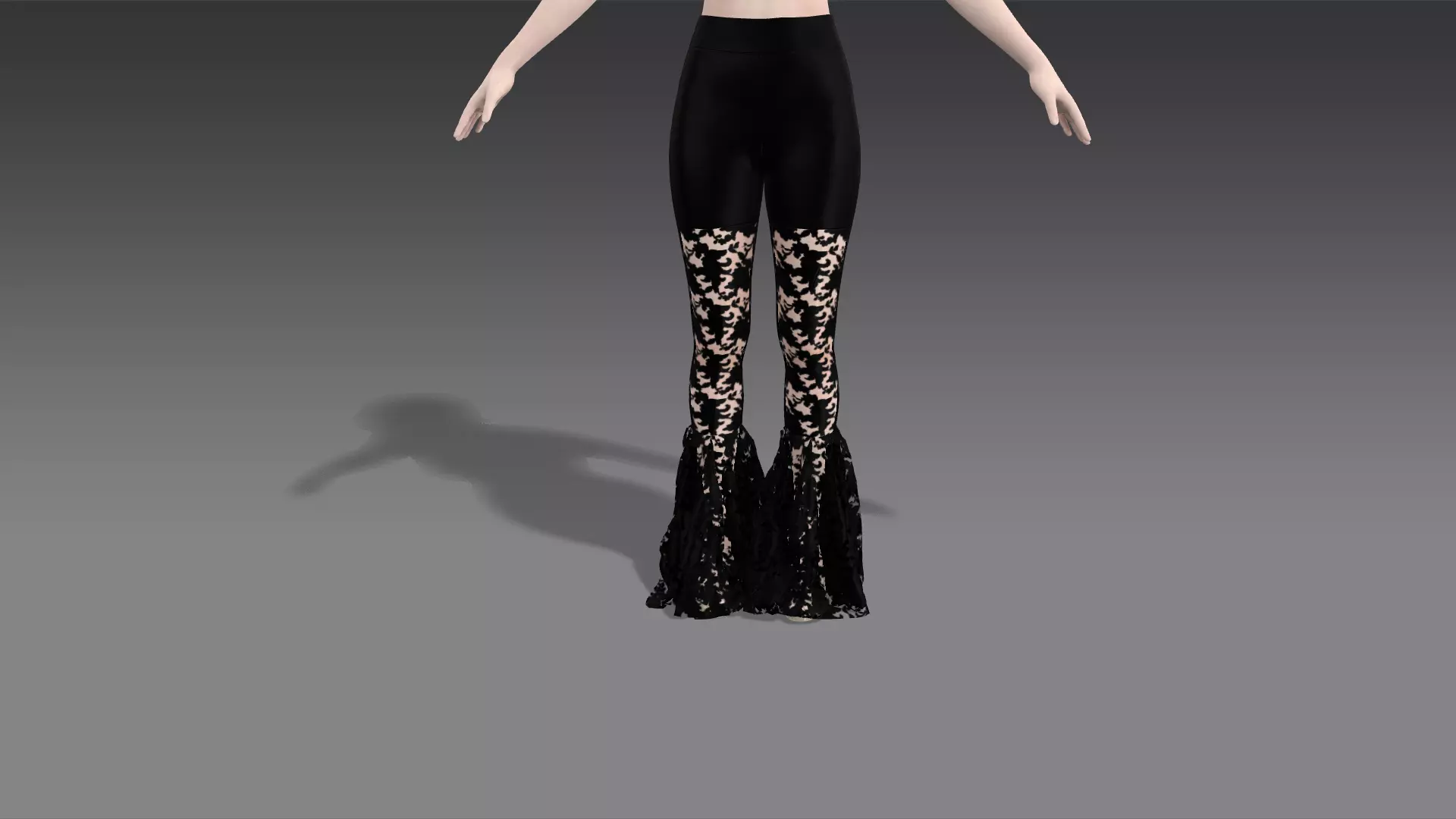 pant modern lace detail look Low-poly 3D model
