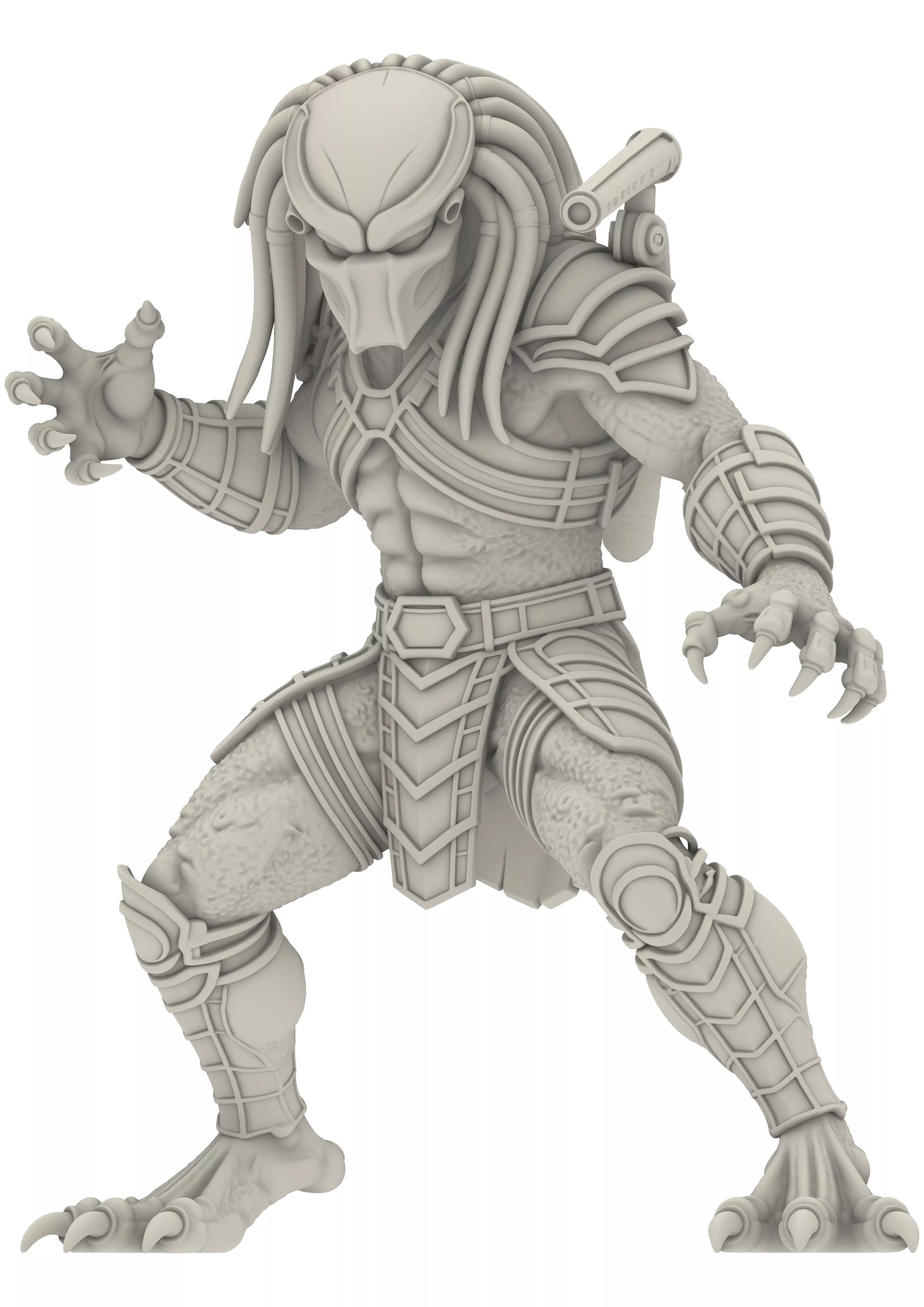 Predator Reptilien Predator Alien Monster Warrior Guerrero 3D print model