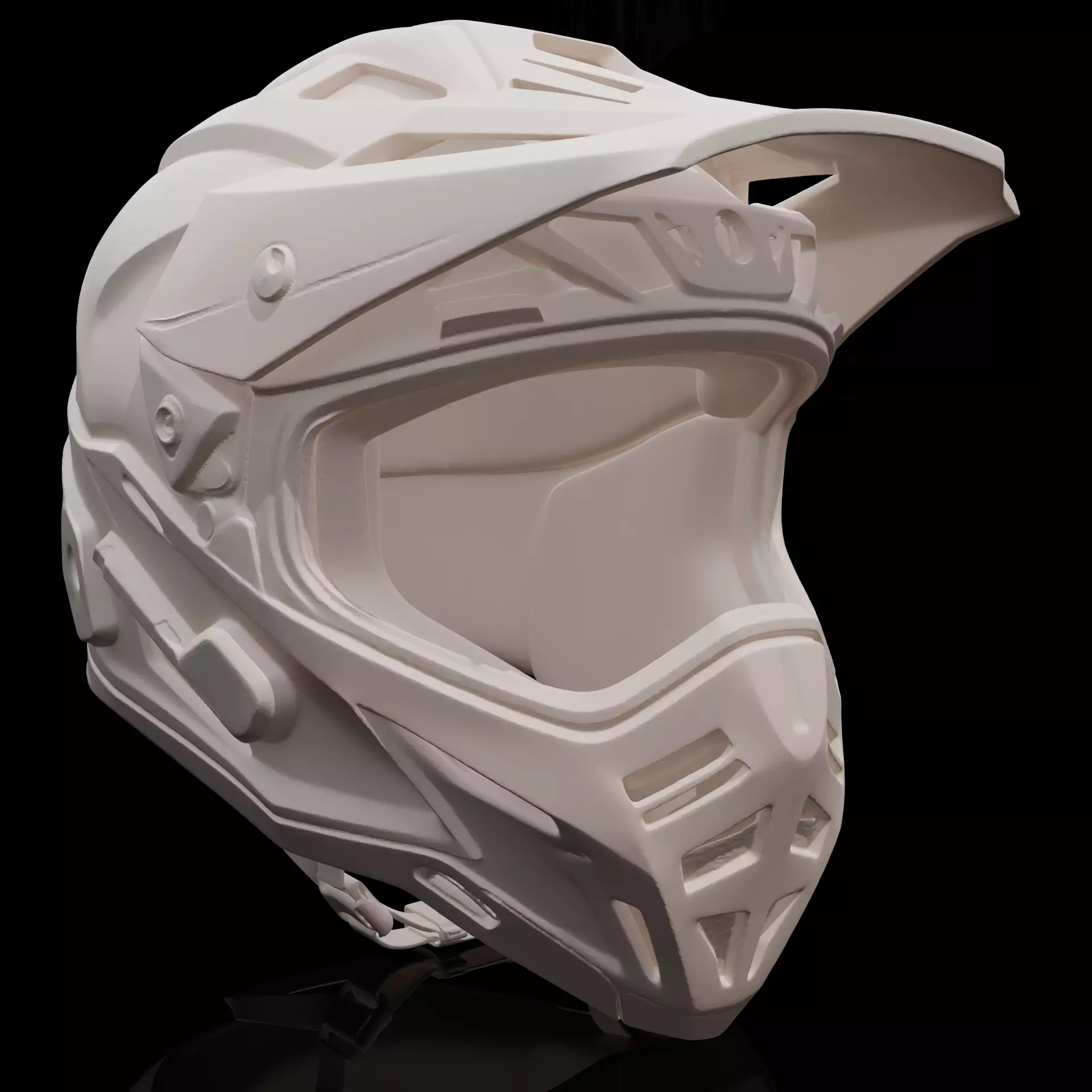 Rugged ATV Helmet STL Printable Off-Road Quad Bike Helmet 3D print model