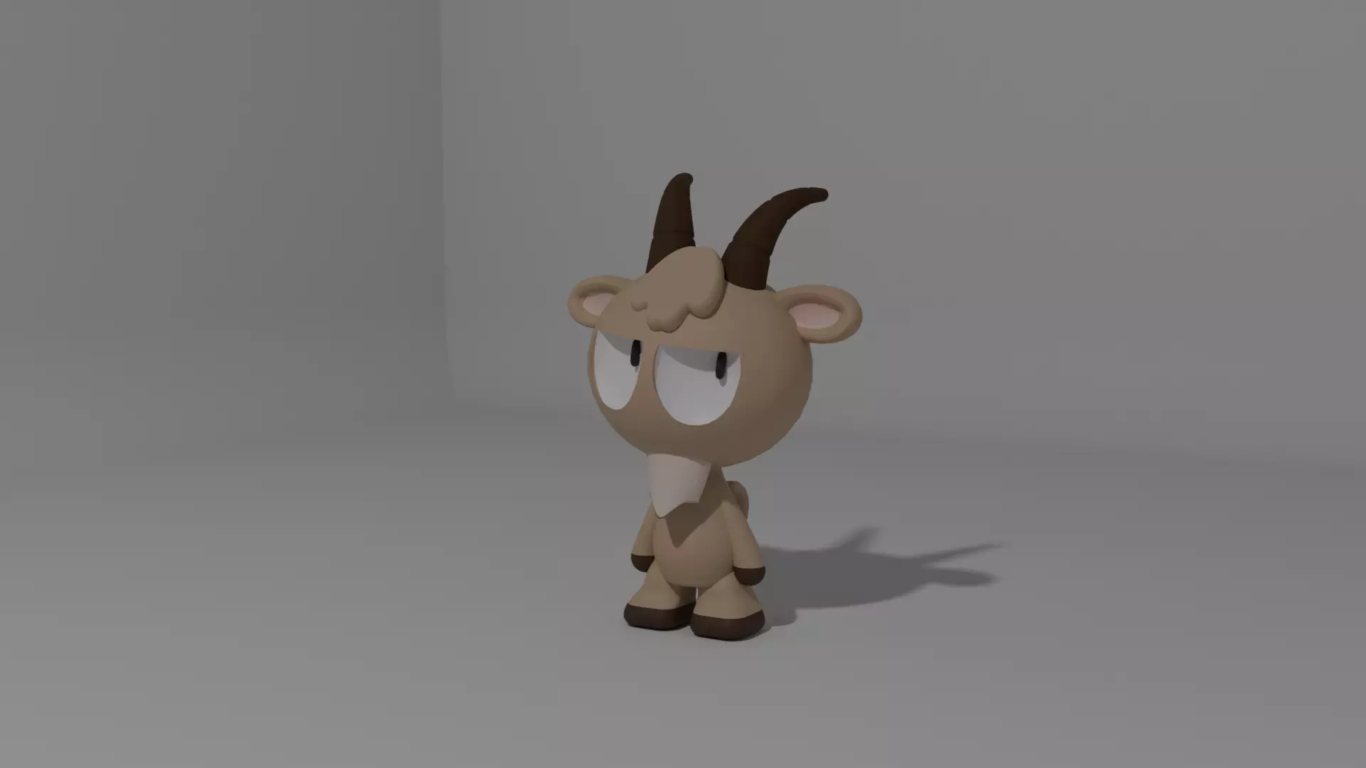 Cute Stylized Cartoon Goat 3D Printable Figure 3D print model