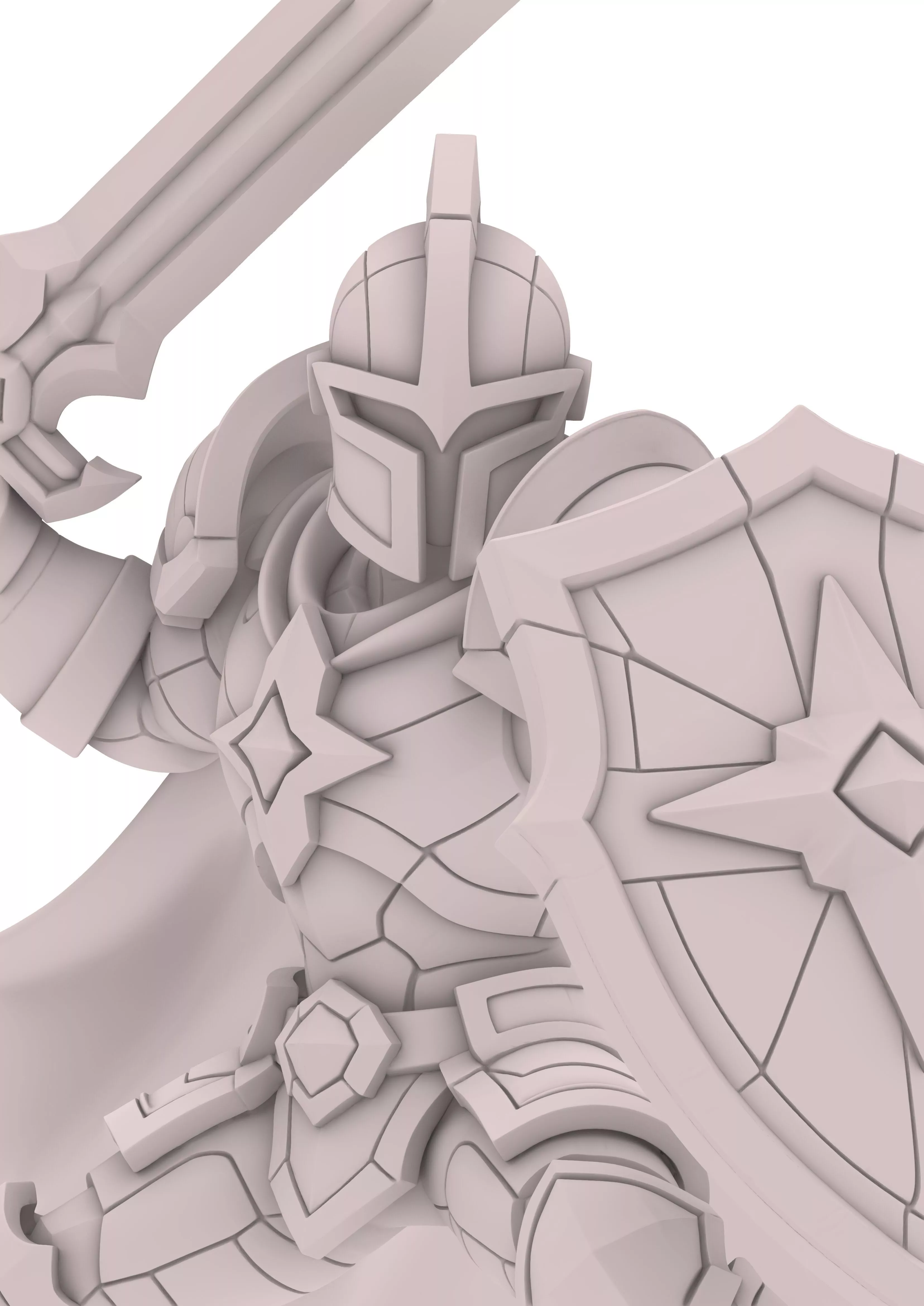 sparta Ritter Caballero Paladin Warrior Armadura Chibi Hero 3D print model
