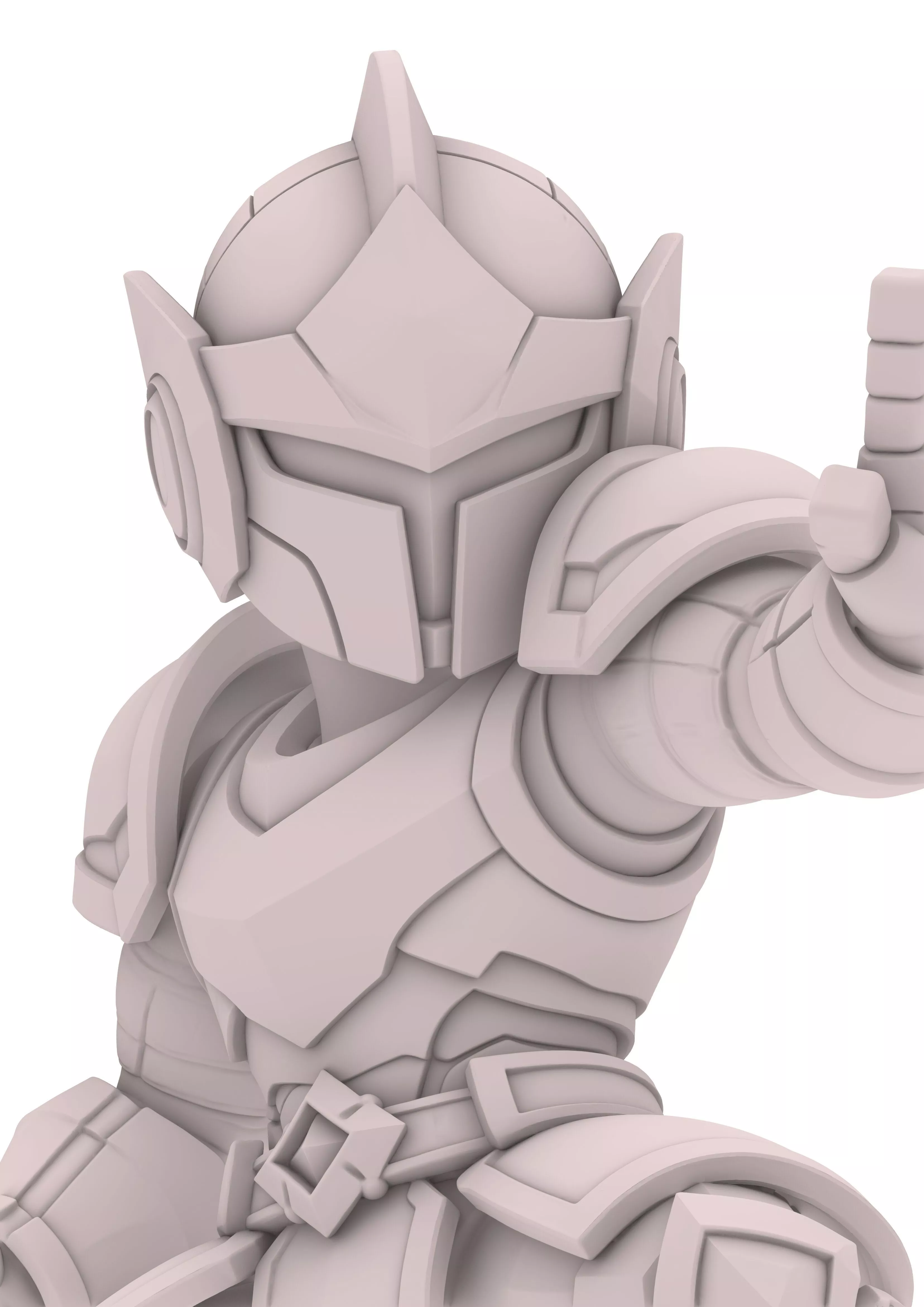 sparta Ritter Caballero Paladin Warrior Armadura Chibi Hero 3D print model
