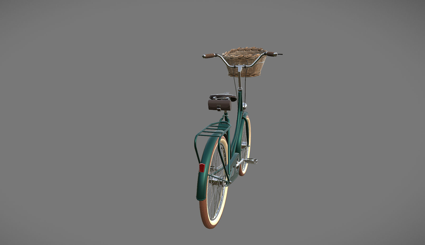 Classic Bicycle Low-poly 3D model_2