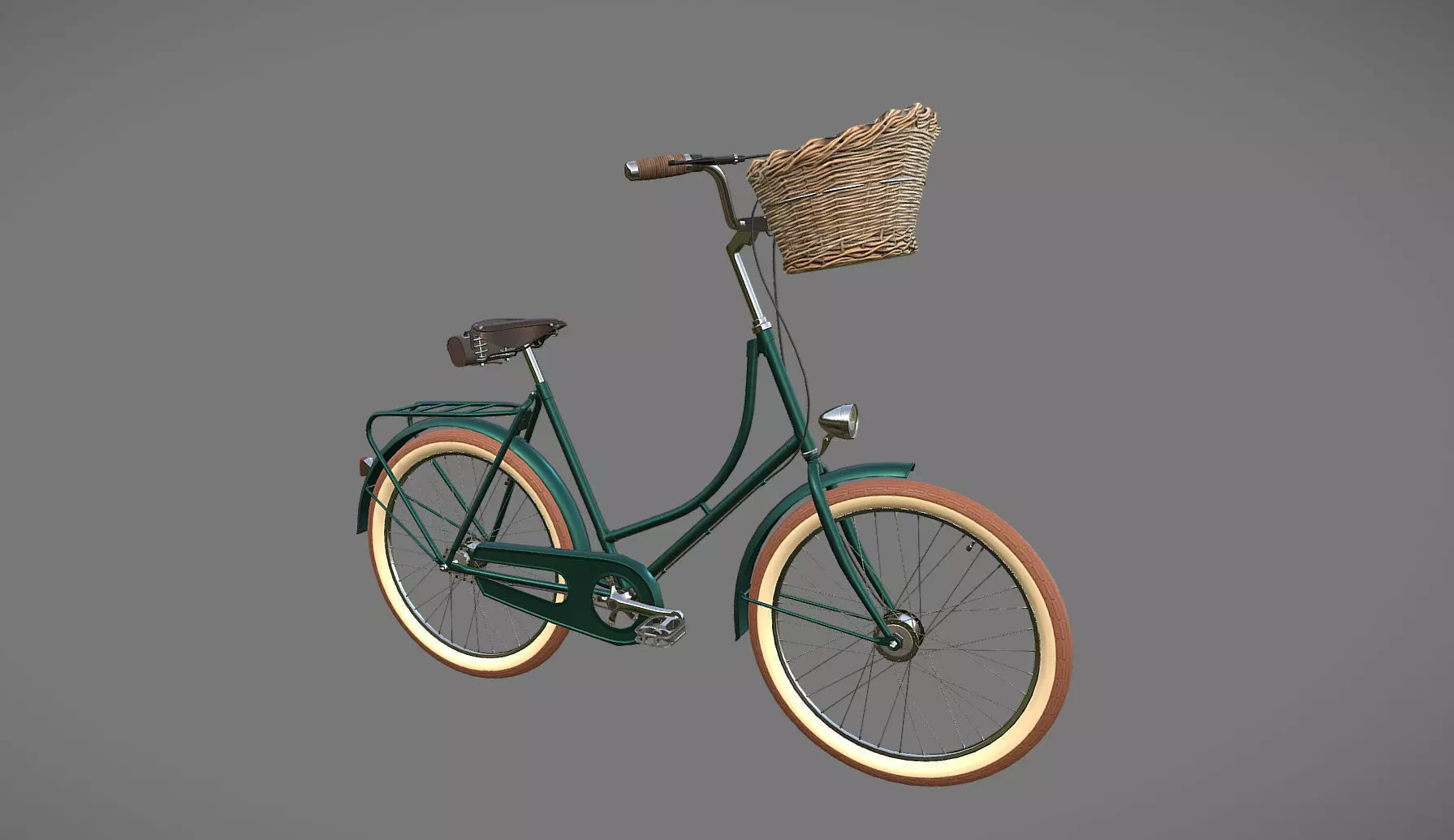Classic Bicycle Low-poly 3D model_0