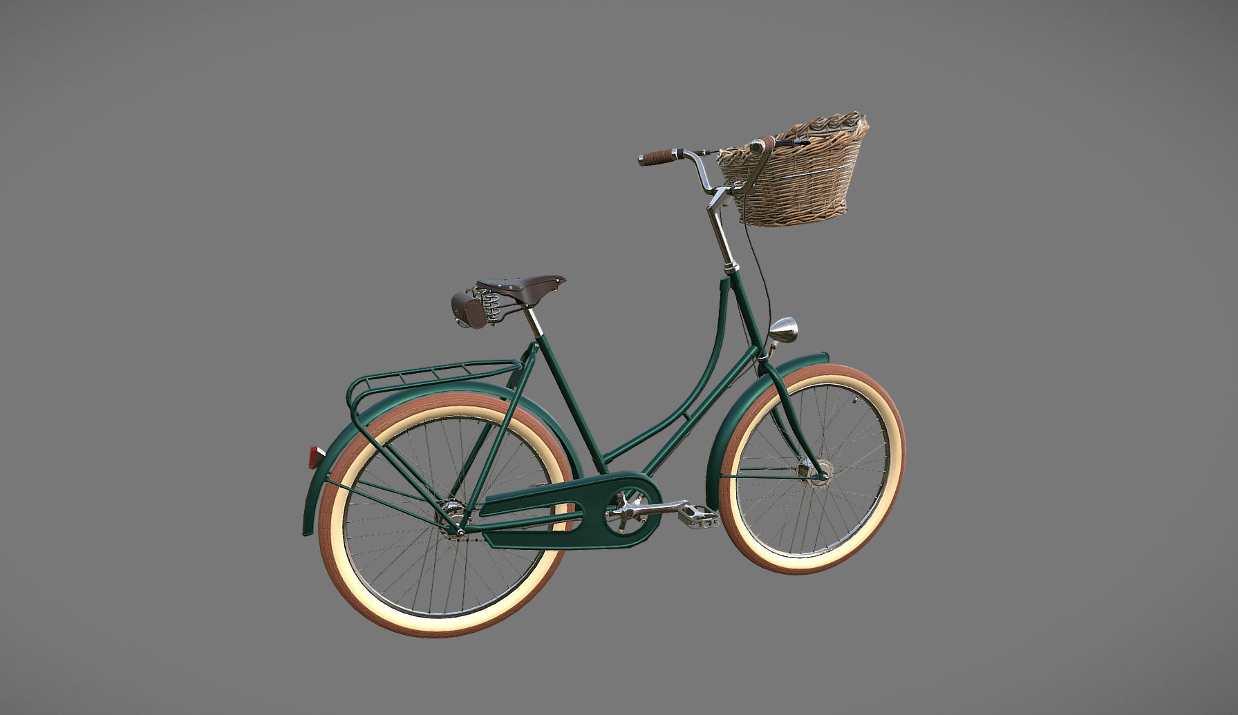 Classic Bicycle Low-poly 3D model_1