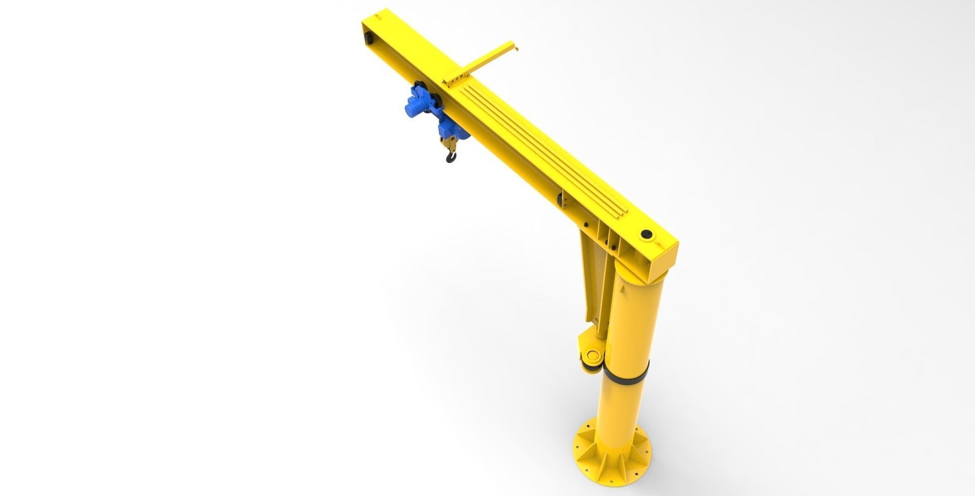 Jib crane Low-poly 3D model_4