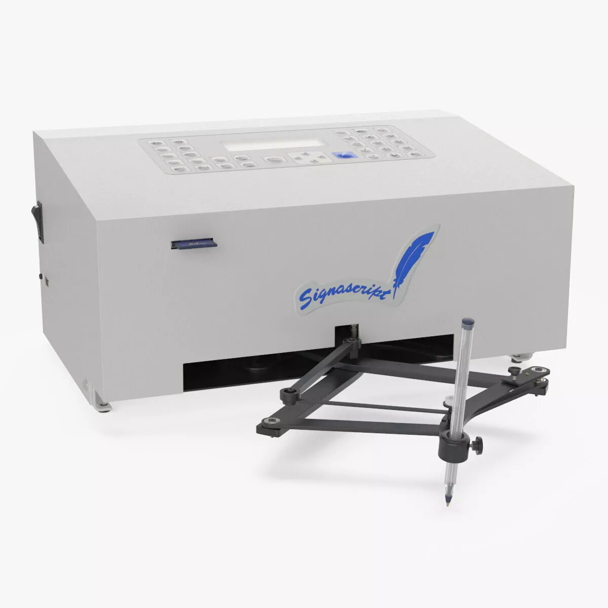 Signascript Automated Signature Arm Device Rigged 3D model