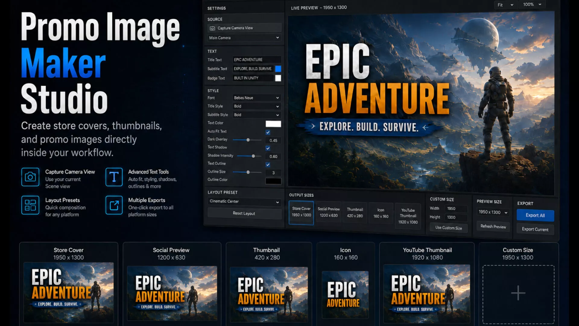 Unity Promo Image Maker Studio 3D model