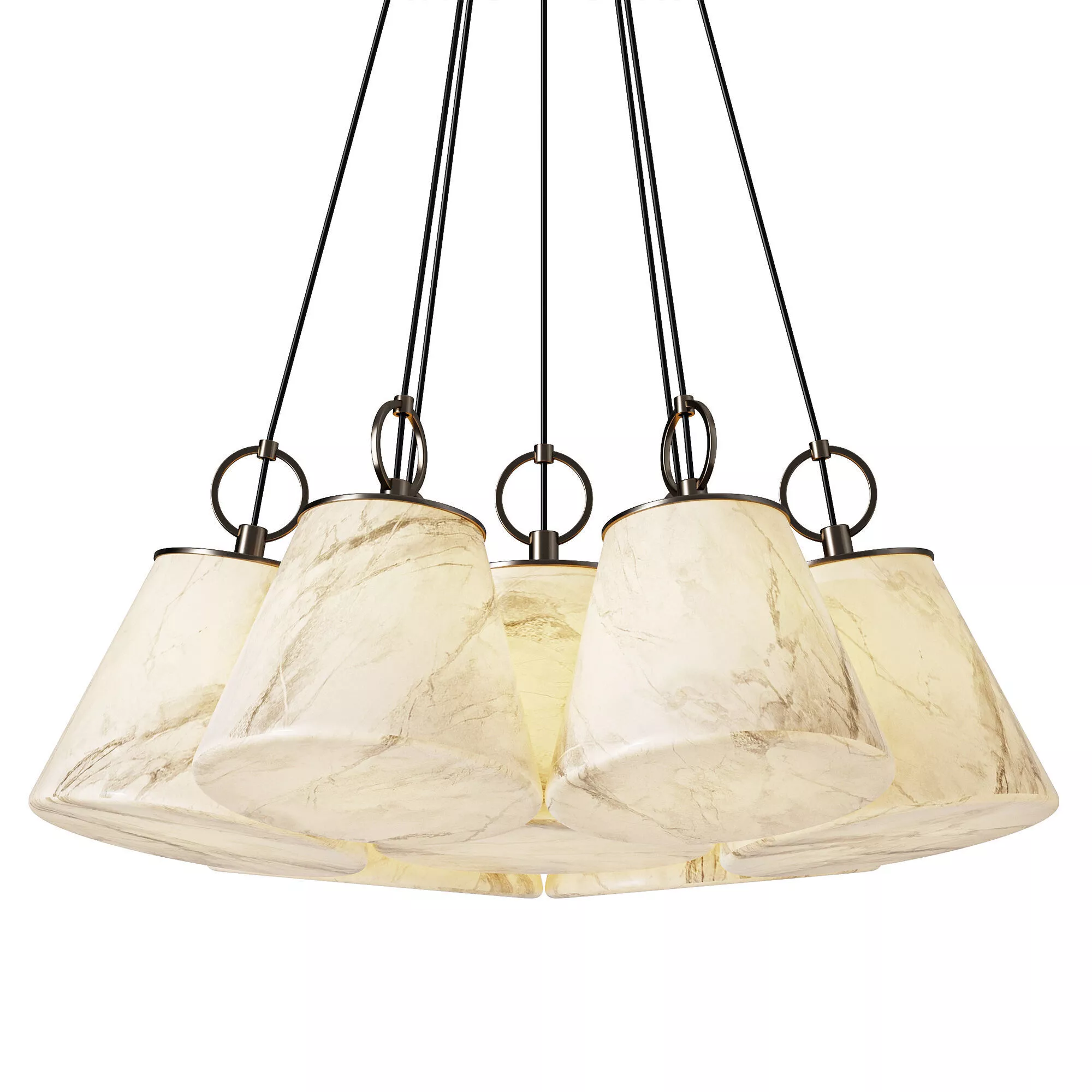 Alba 7 light pendant 3D model