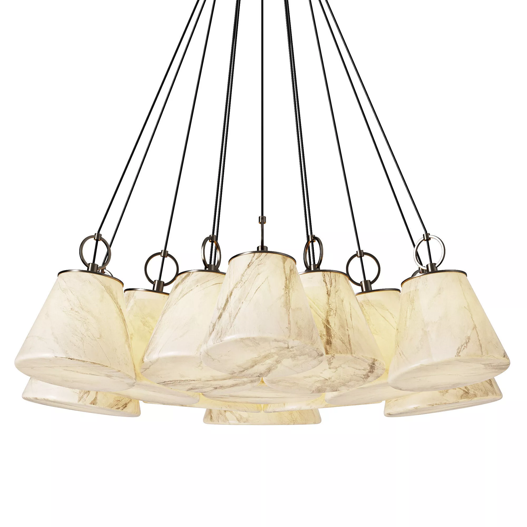 Alba 13 light pendant 3D model