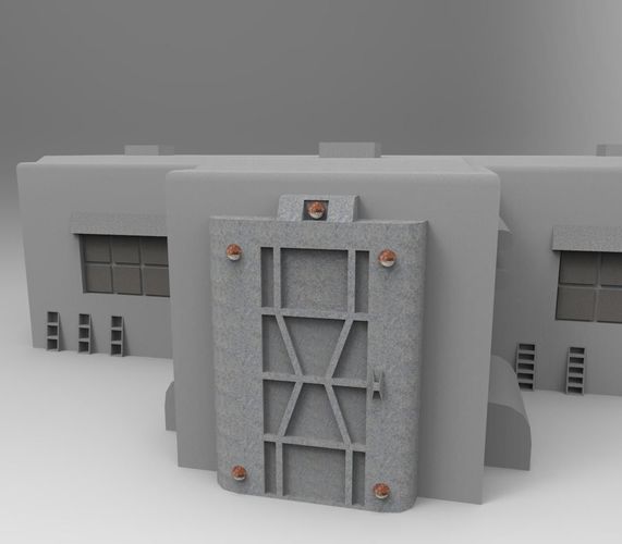 Sc-fi Building Low-poly 3D model