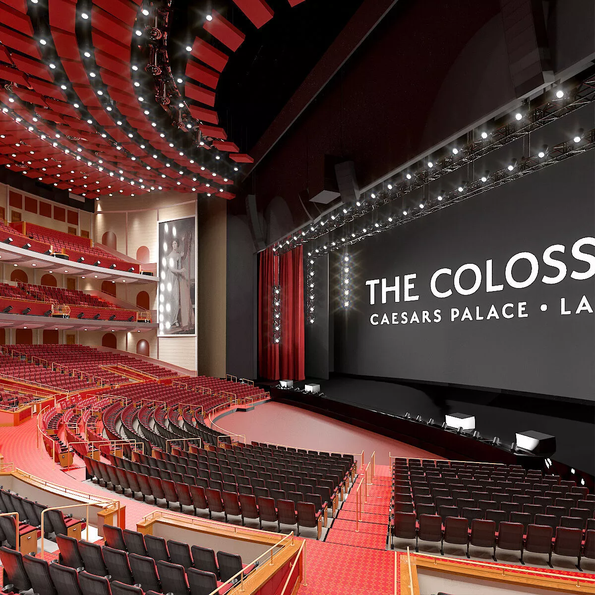 Colosseum at Caesars Palace Las Vegas Interior 3D model