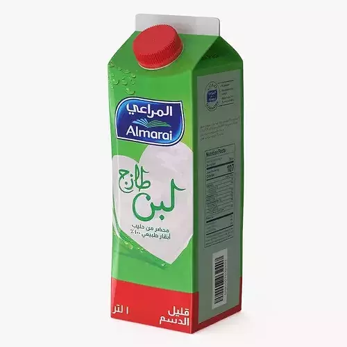 Almarai Fresh Laban Carton 1L Low Fat 3D model