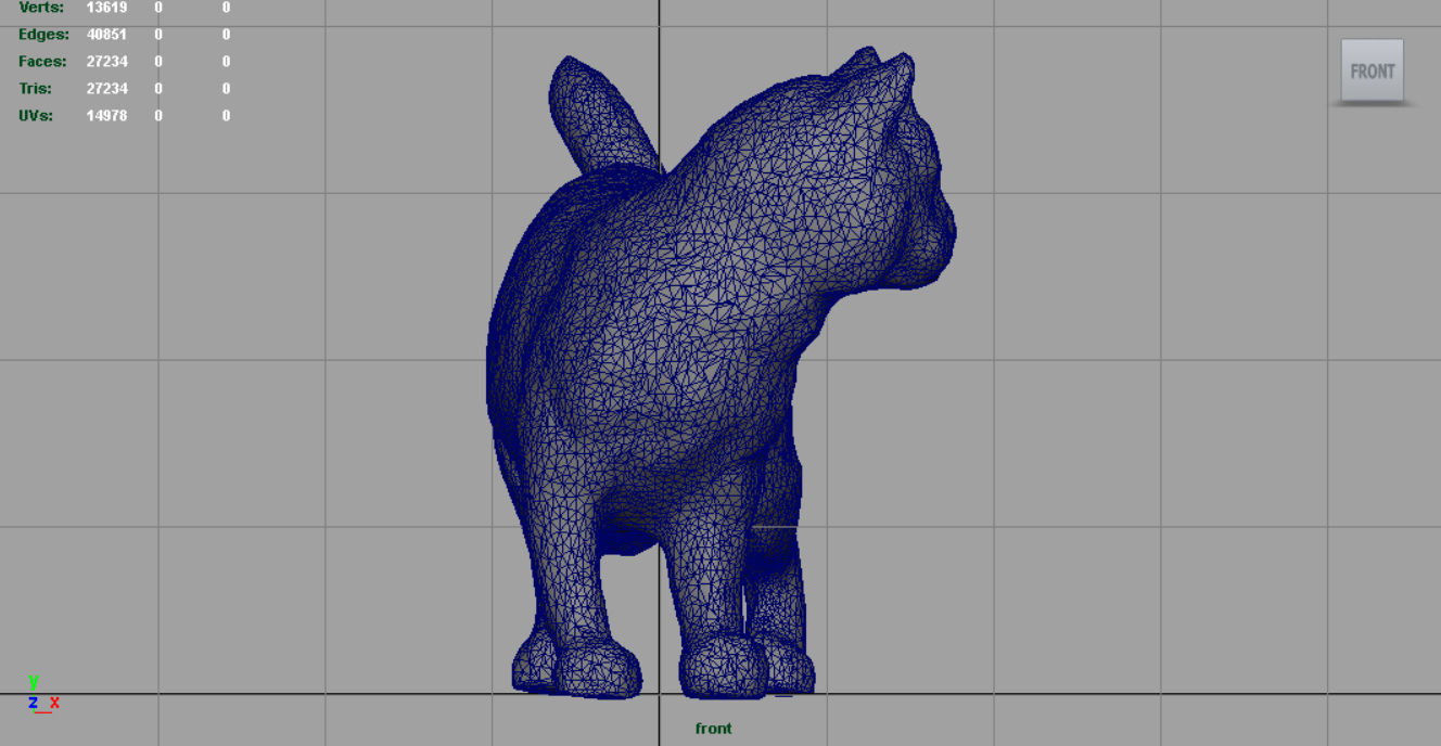 Black Cat Low-poly 3D model_7