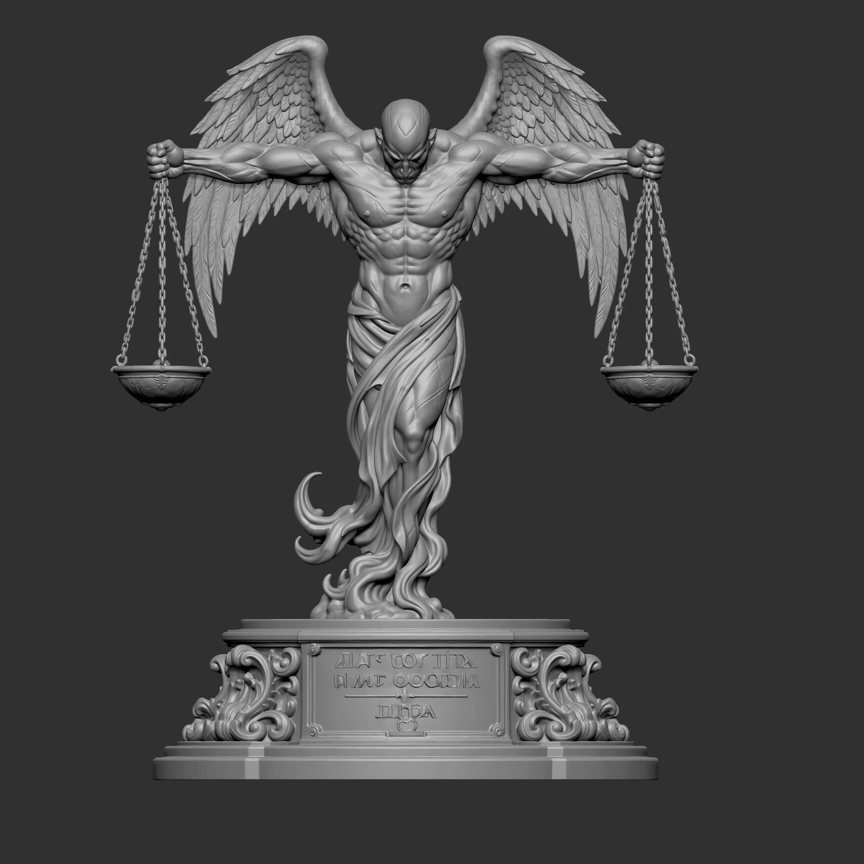 fantasy personification of the zodiac sign Libra 3D print model