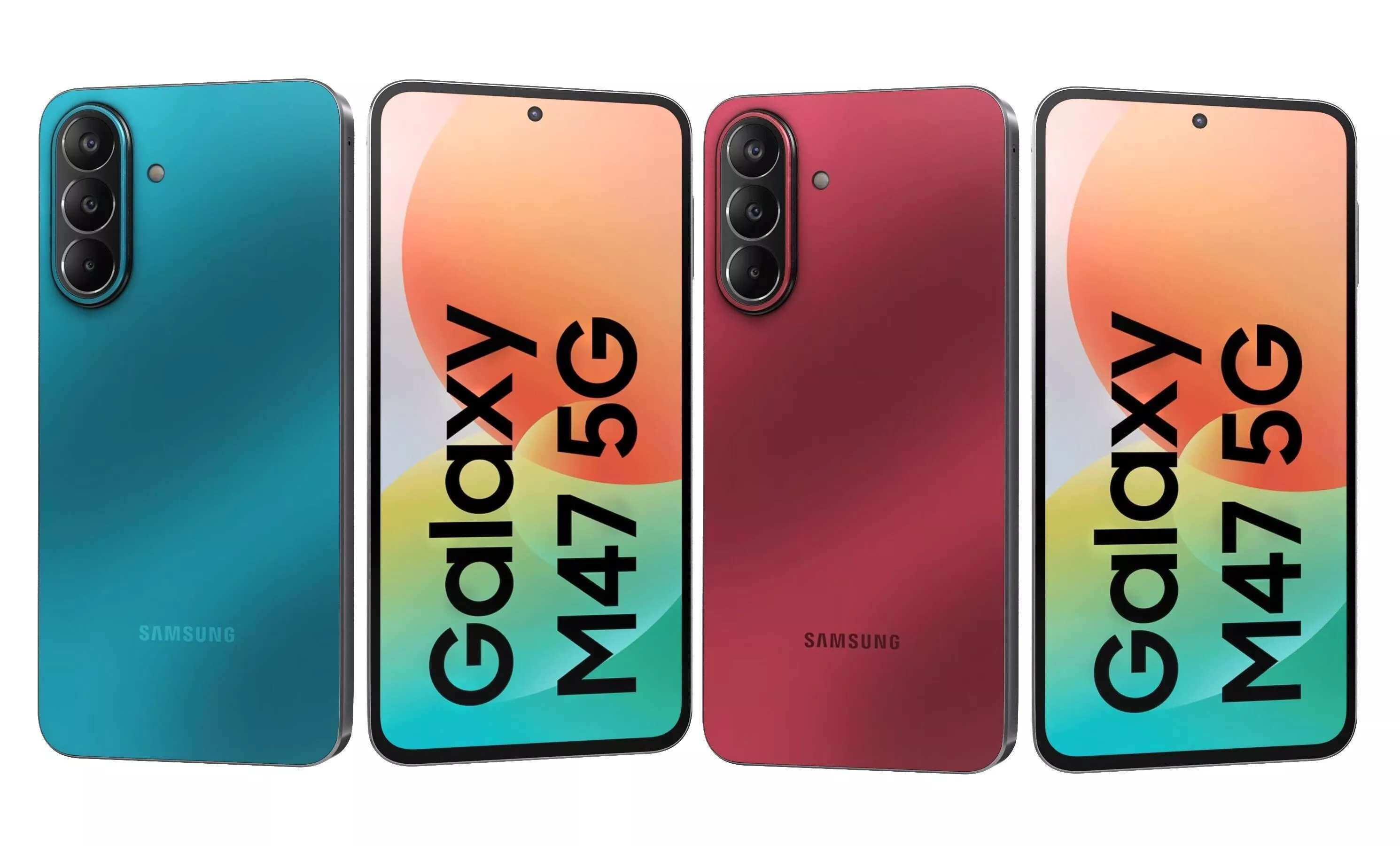 Samsung Galaxy M47 Blue And Red 3D model