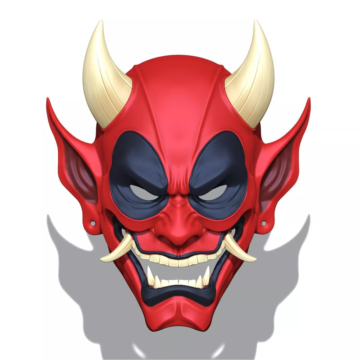 HAHannya deadpool MASK - ONI MASK 3D print model