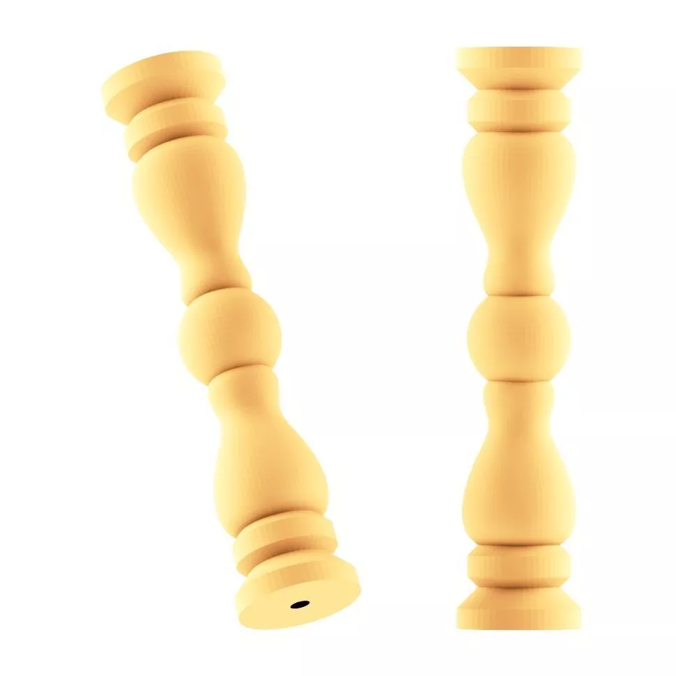 Ornamental Stair Railing Spindle 3D Model 3D model