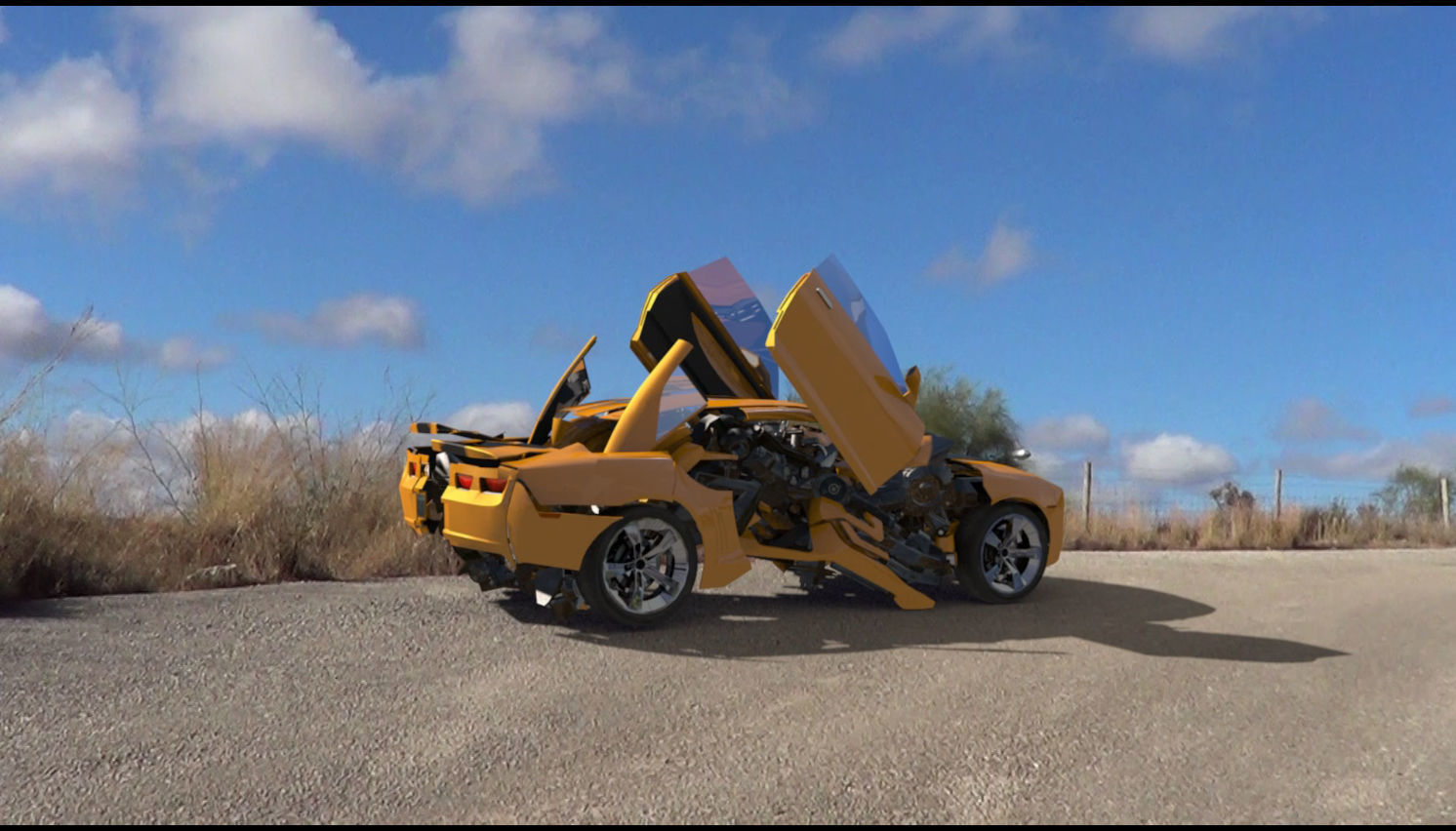 Bumblebee Forever - 3d animated model 3D model_37