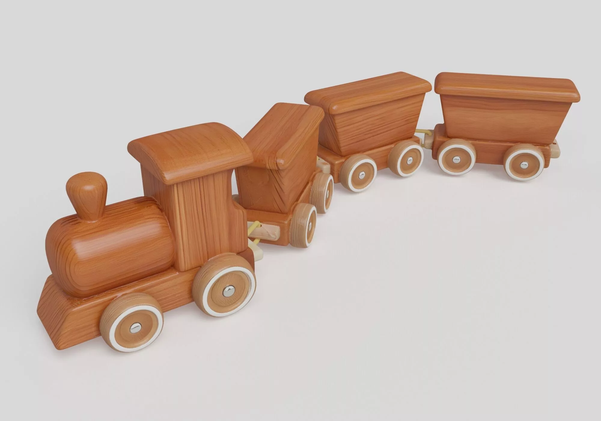 printable wooden toy train 3D print model